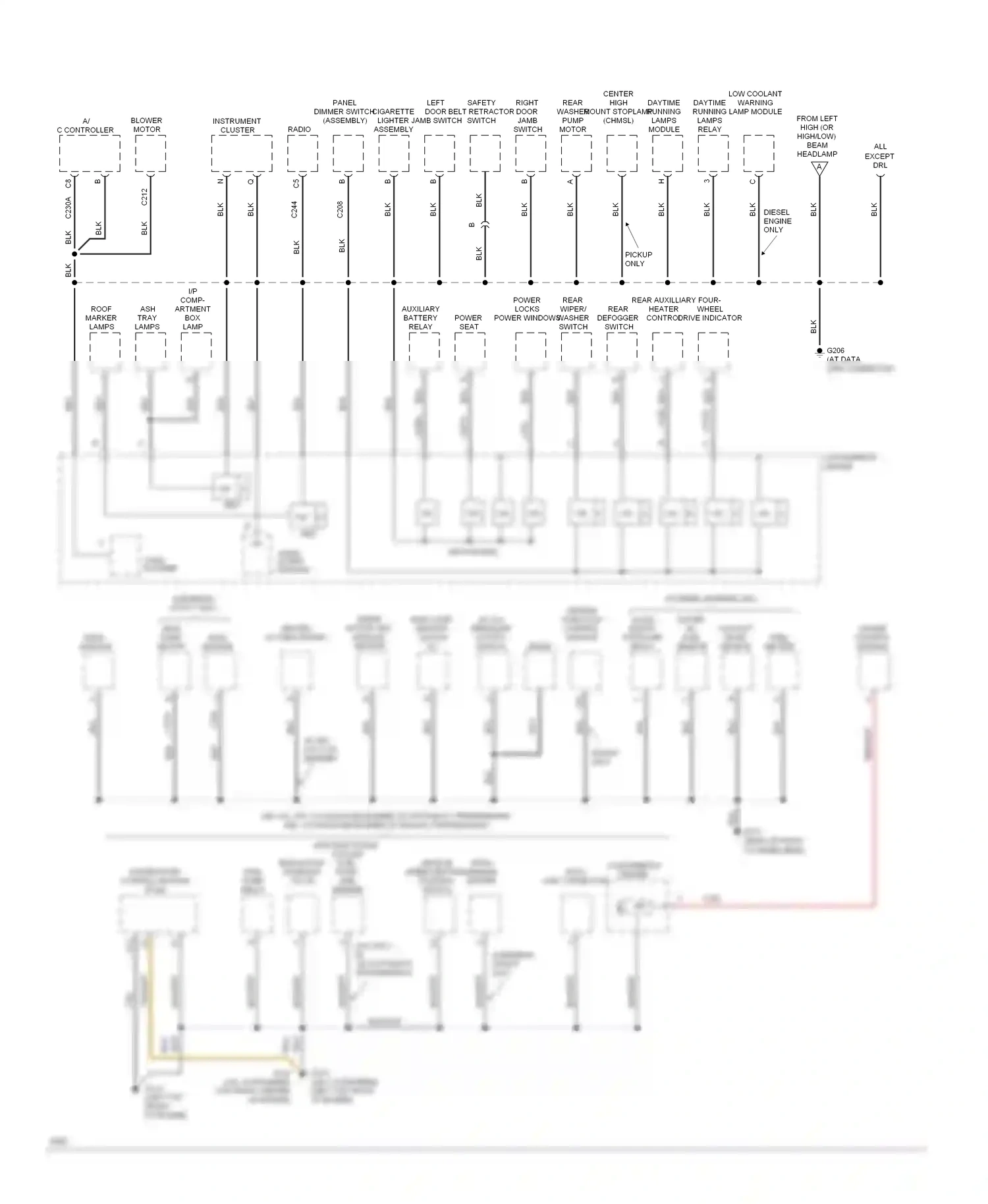GMC Pickup C2500  (1985-2000) rwal module wiring diagram  (1 of 1)