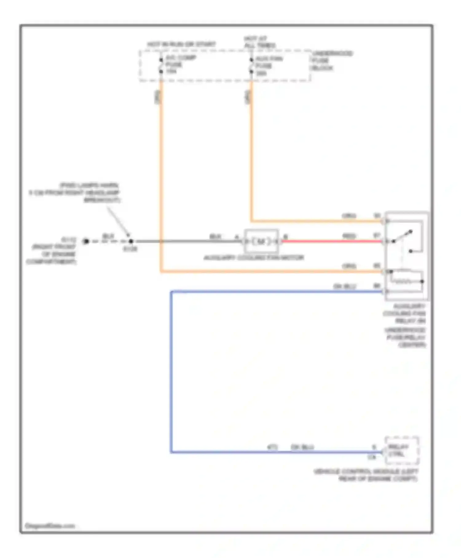 Pickup C3500 GMC  (1985-2000): Cooling fan circuit