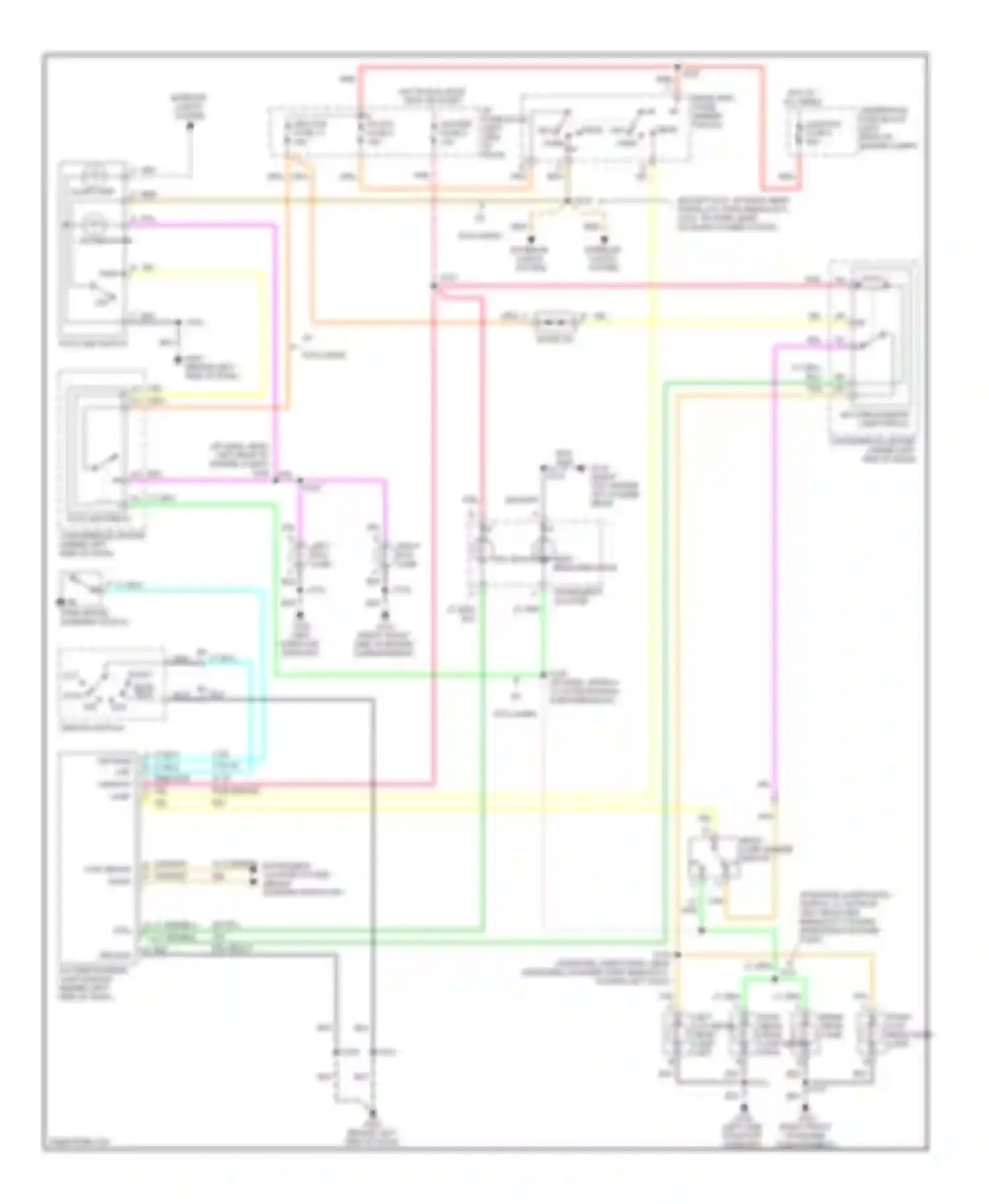 Pickup C3500 GMC  (1985-2000): Headlight circuit, with quad headlamps