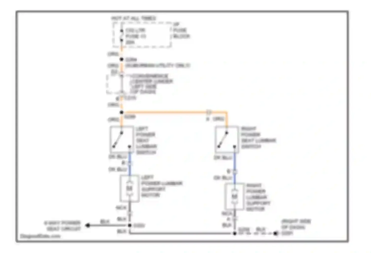 Pickup C3500 GMC  (1985-2000): Lumbar circuit, bucket and split bench with heated seat