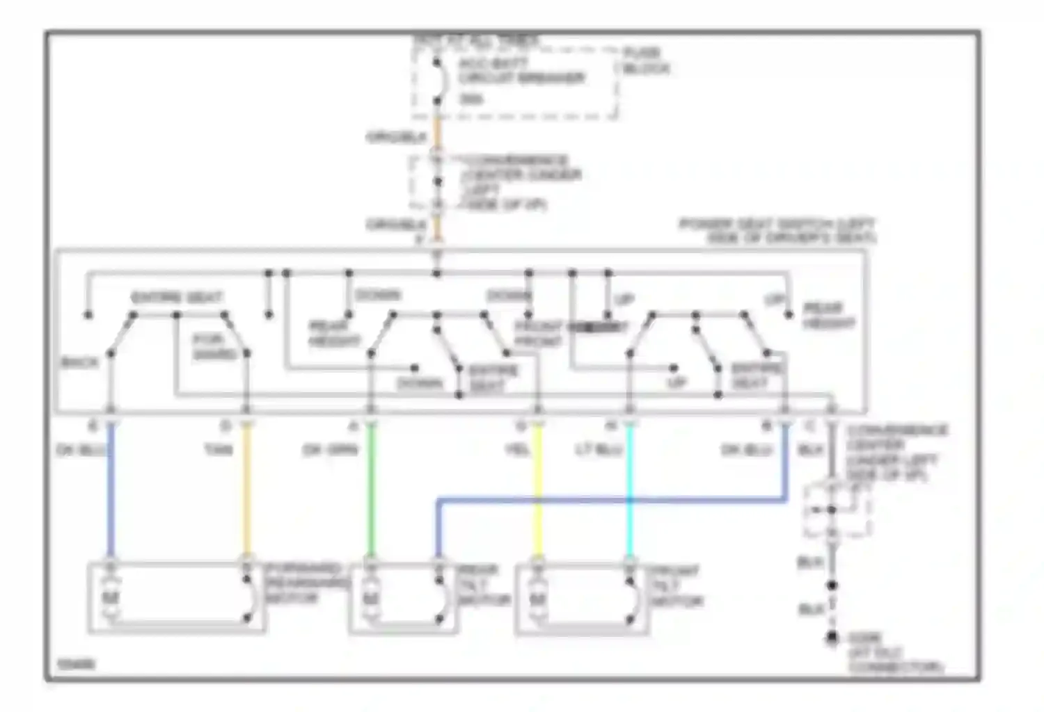 Pickup C3500 GMC  (1985-2000): Power seat circuits