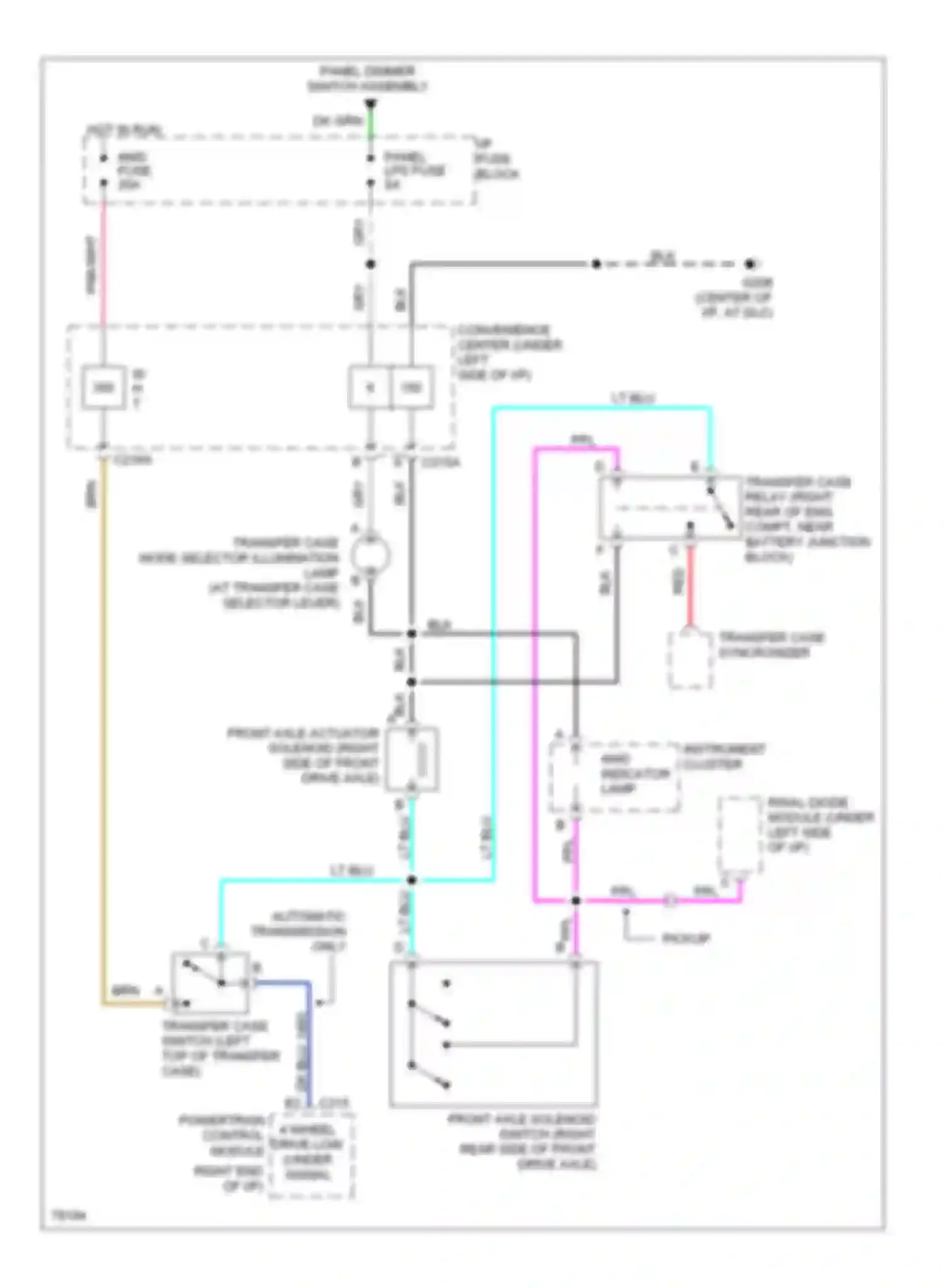 Pickup C3500 GMC  (1985-2000): Transfer case circuit, k300 only