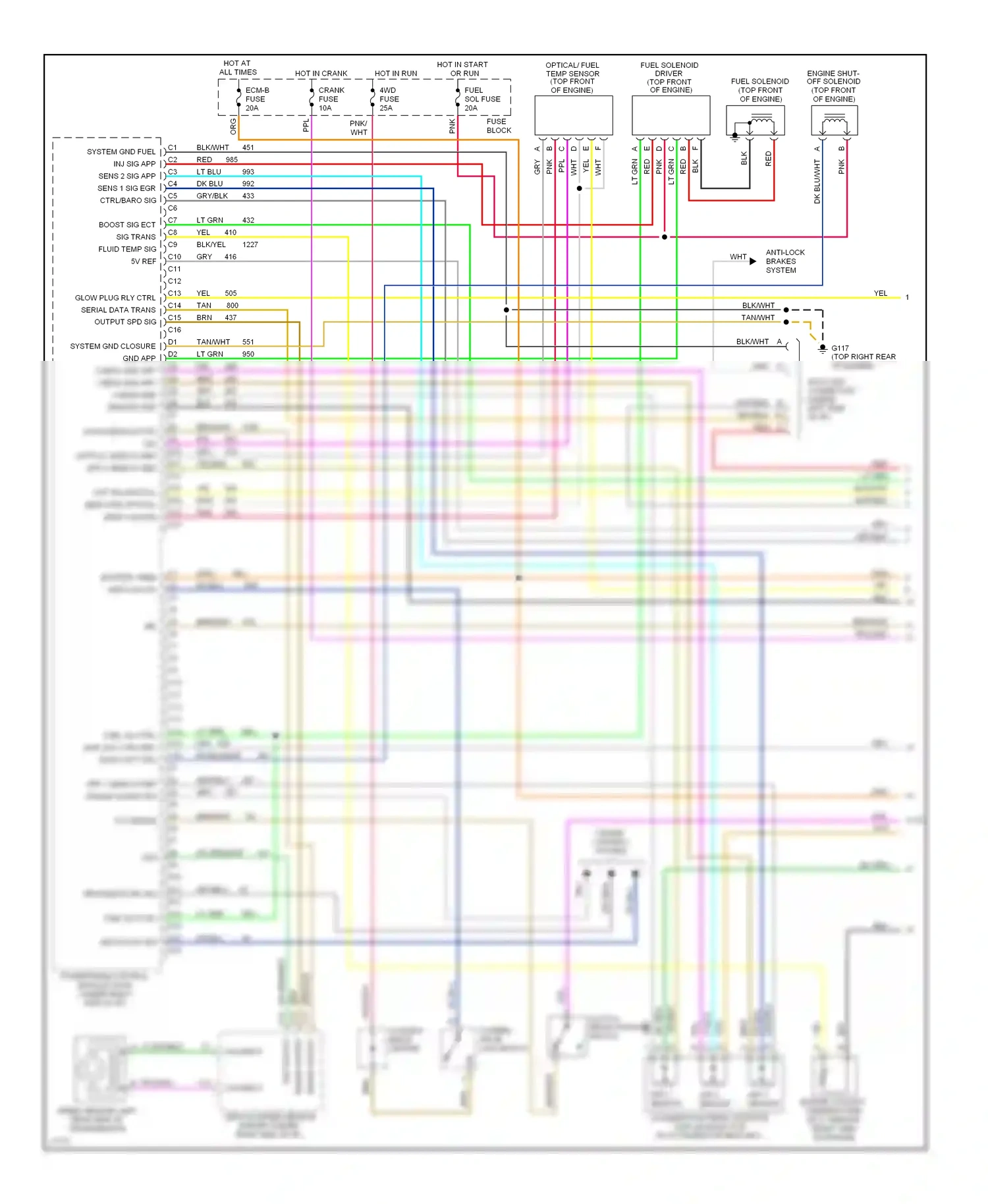 GMC Pickup C3500  (1985-2000) app 2 sensor app 3 sensor wiring diagram  (1 of 4)