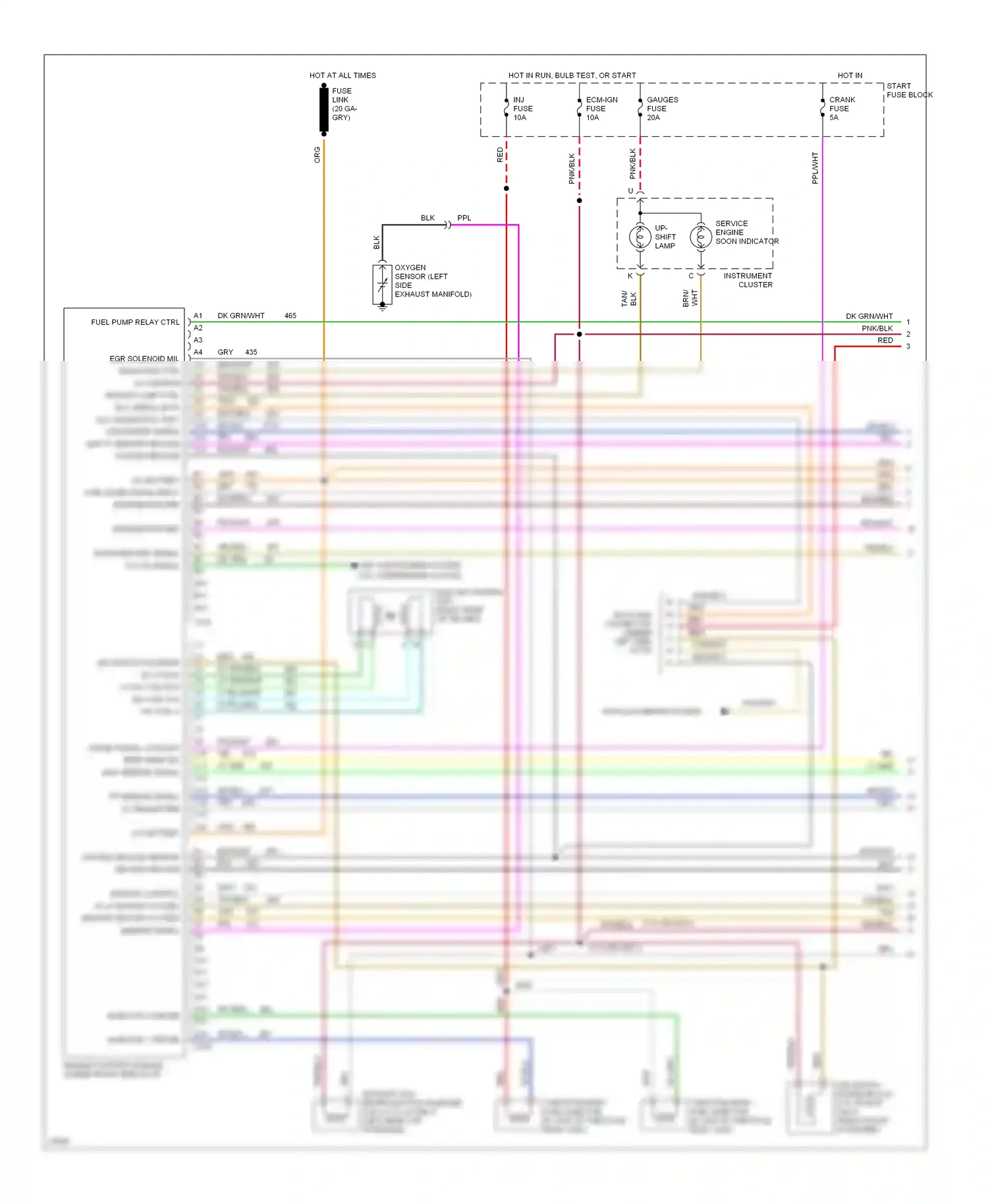 GMC Pickup C3500  (1985-2000) system ground sensor return ground wiring diagram  (1 of 2)