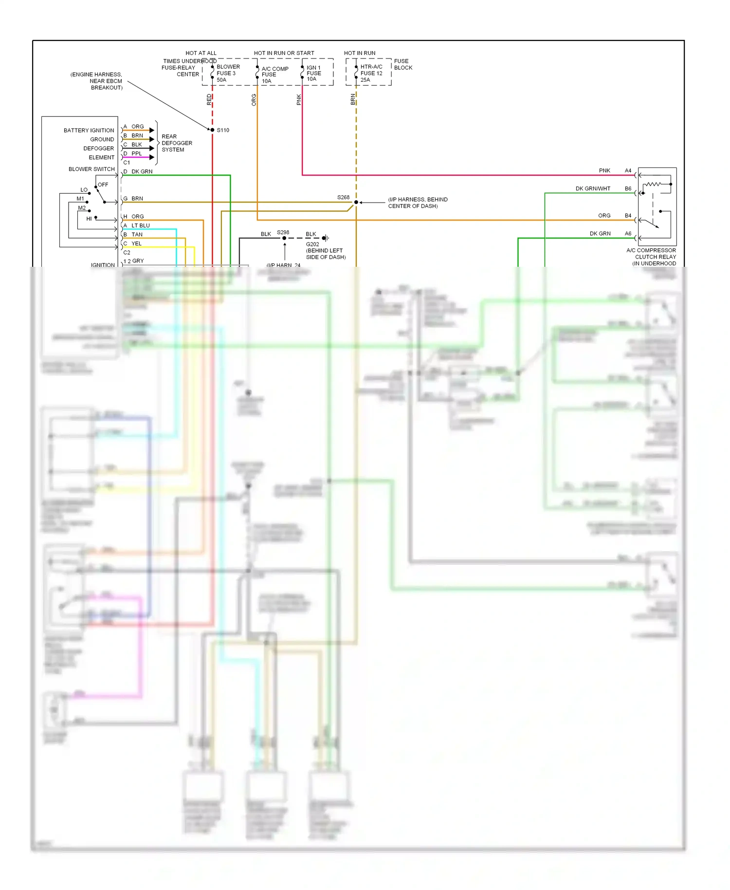 GMC Pickup K2500  (1985-2000) a/c ctrl wiring diagram  (4 of 8)