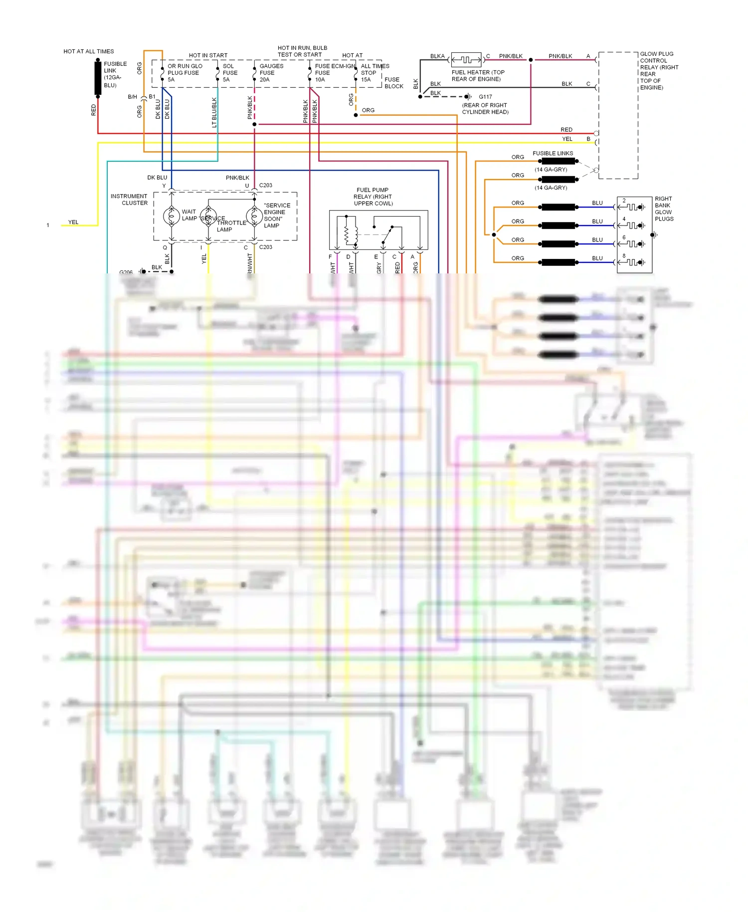 GMC Pickup K2500  (1985-2000) ignition feed 2-3 shift sol ctrl wiring diagram  (1 of 4)