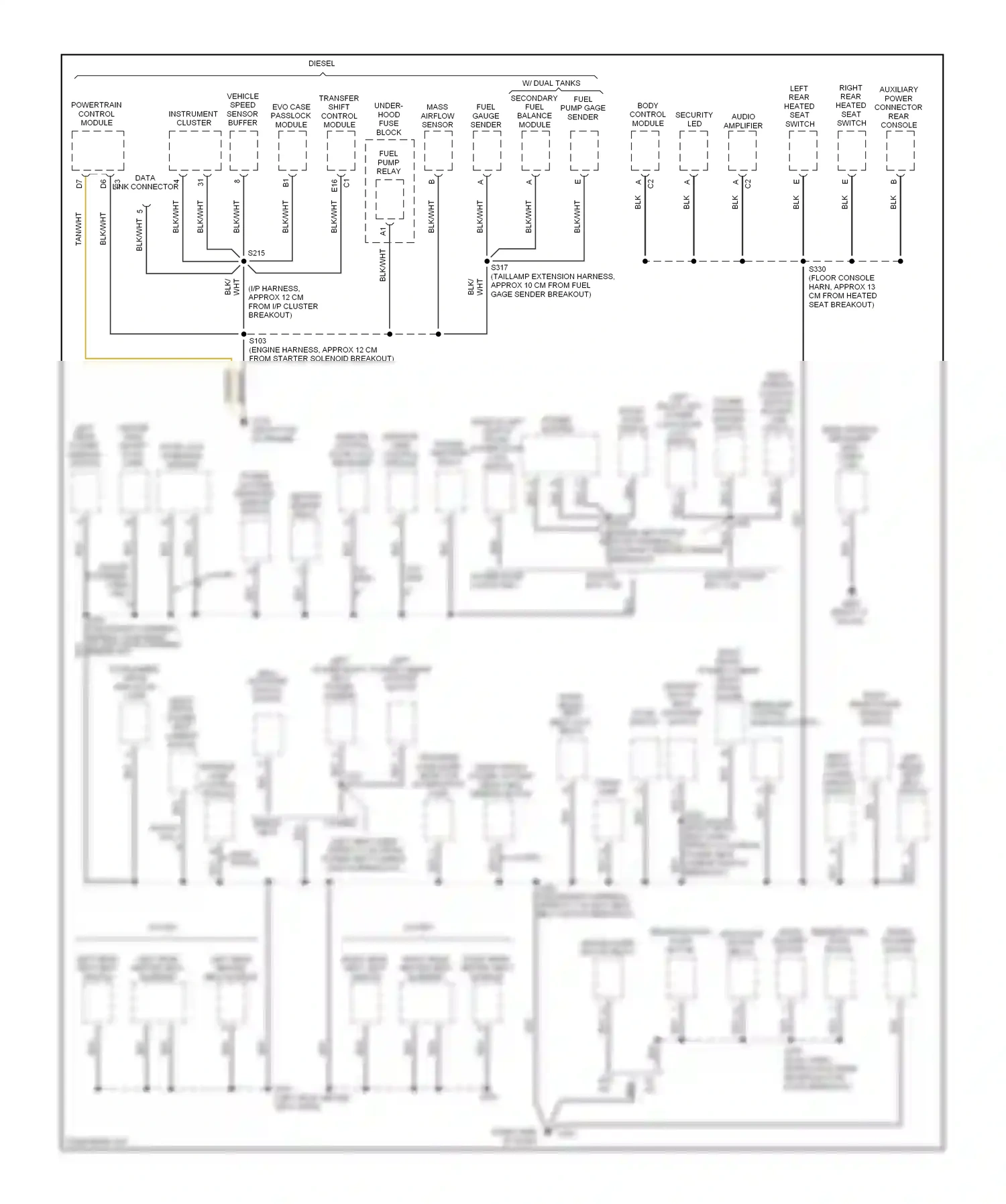 GMC Pickup K2500  (1985-2000) transfer evo case shift passlock control module module wiring diagram  (1 of 1)