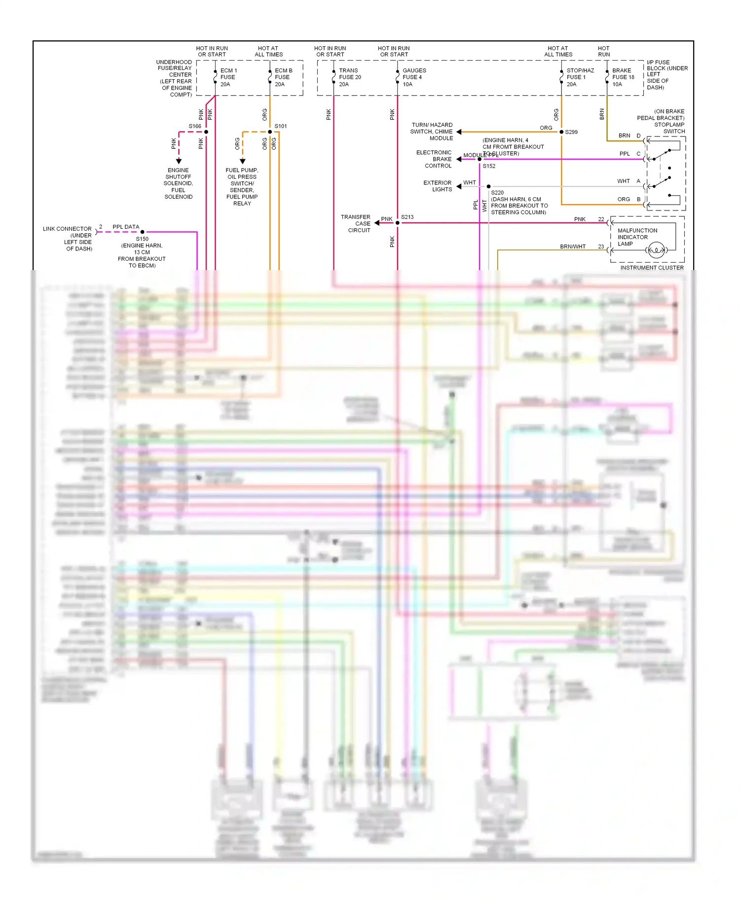 GMC Pickup K3500  (1985-2000) engine controls system wiring diagram  (3 of 10)