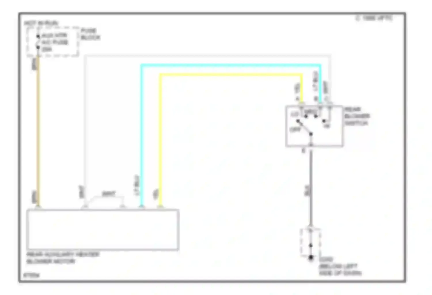 Rally Camper Special G3500 GMC  (1985-1996): Rear heater circuit