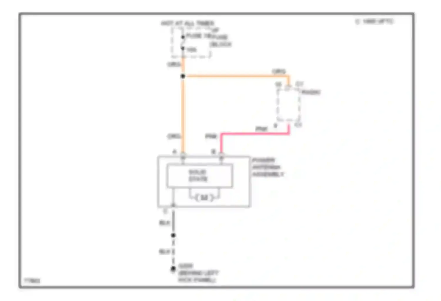 Rally Camper Special G3500 GMC  (1985-1996): Power antenna circuit