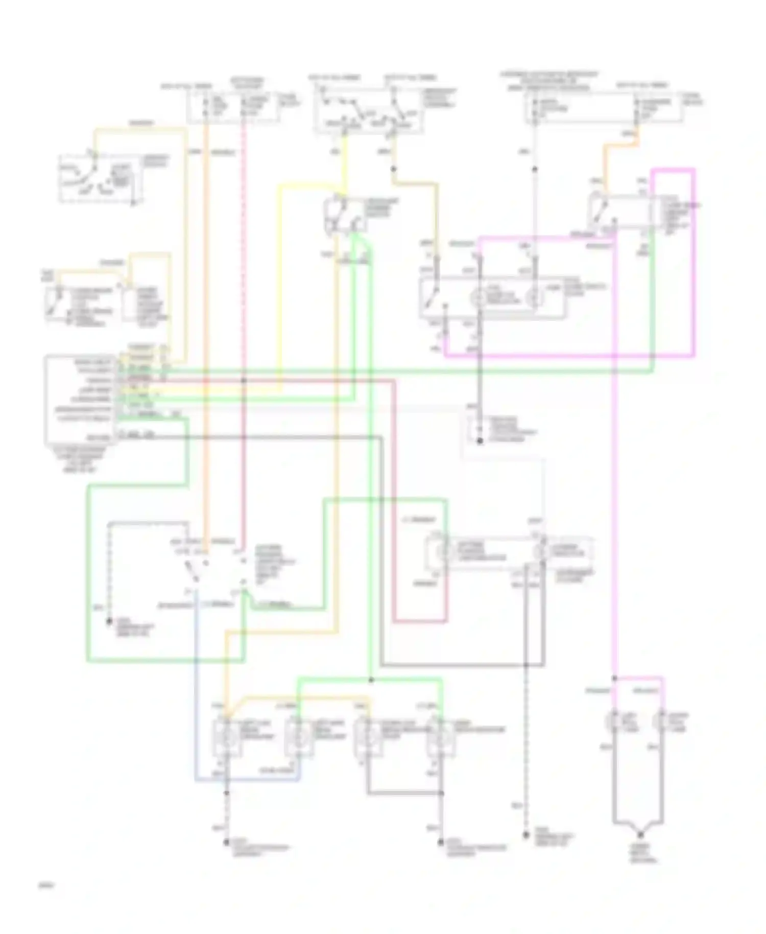 Rally G2500 GMC  (1985-1995): Headlamps/fog lamps circuit, drl with composite lamps
