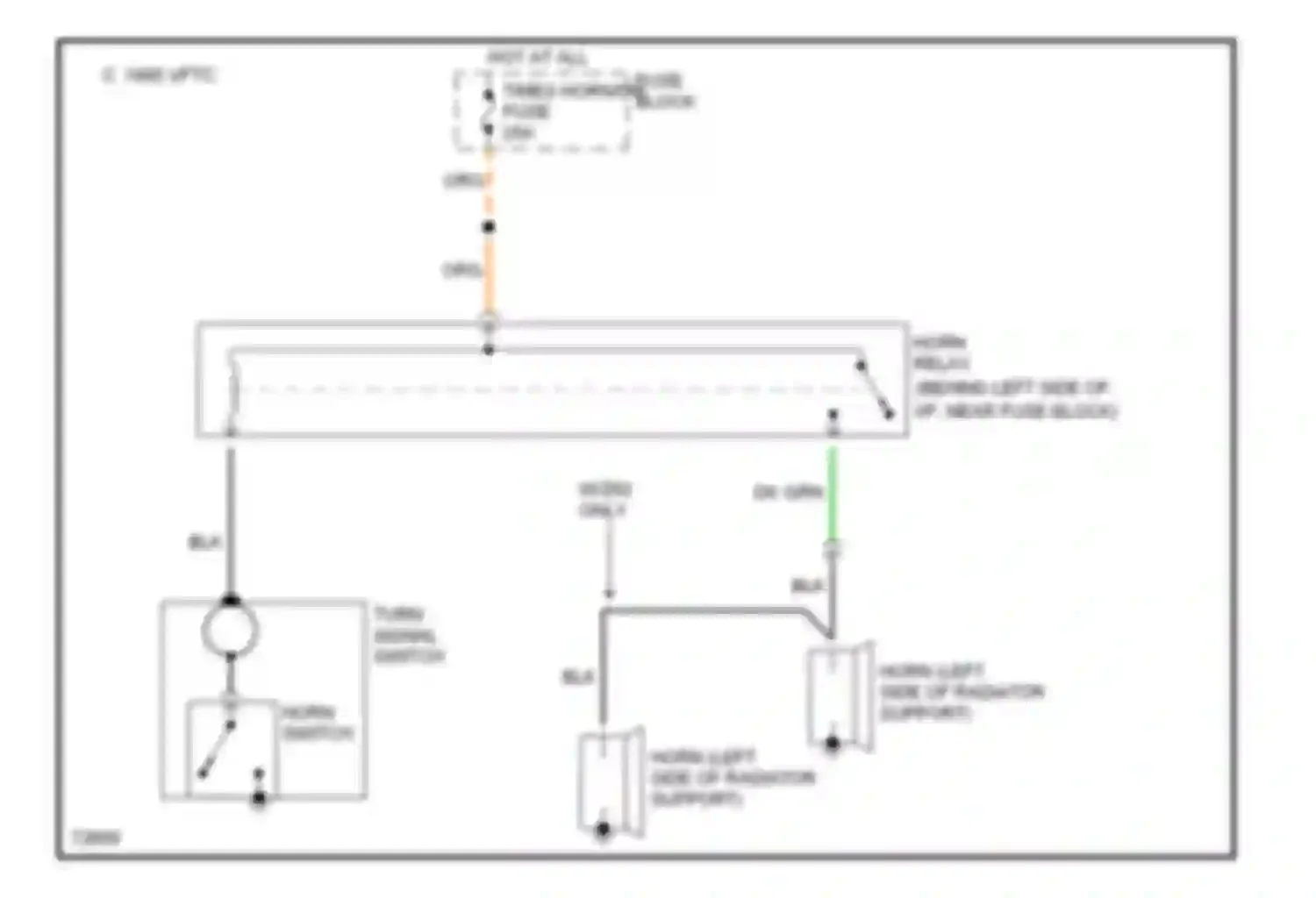 Rally G2500 GMC  (1985-1995): Horn circuit