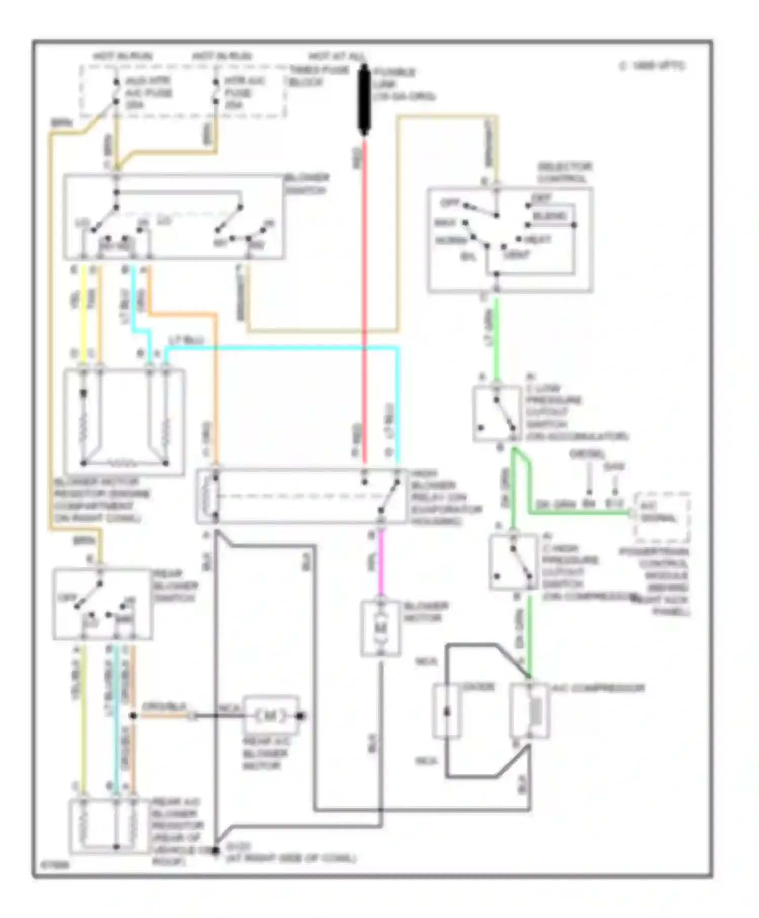 Rally G3500 GMC  (1985-1996): 5.0l (vin h), a/c circuit