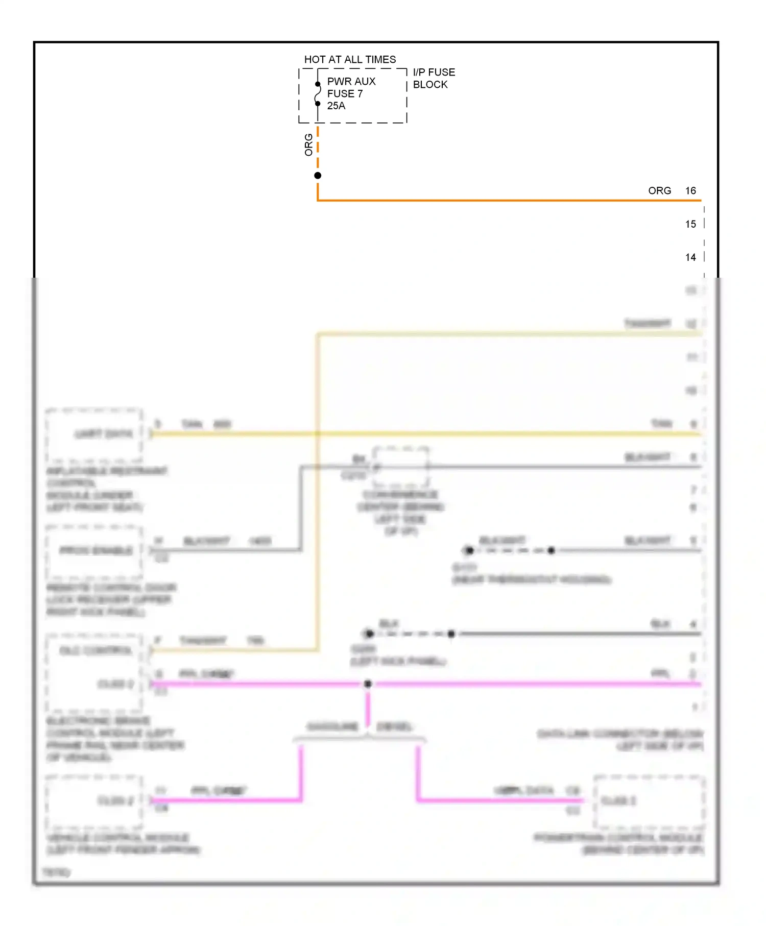 Computer data lines — Computer data lines. GMC Rally G3500  (1985-1996)