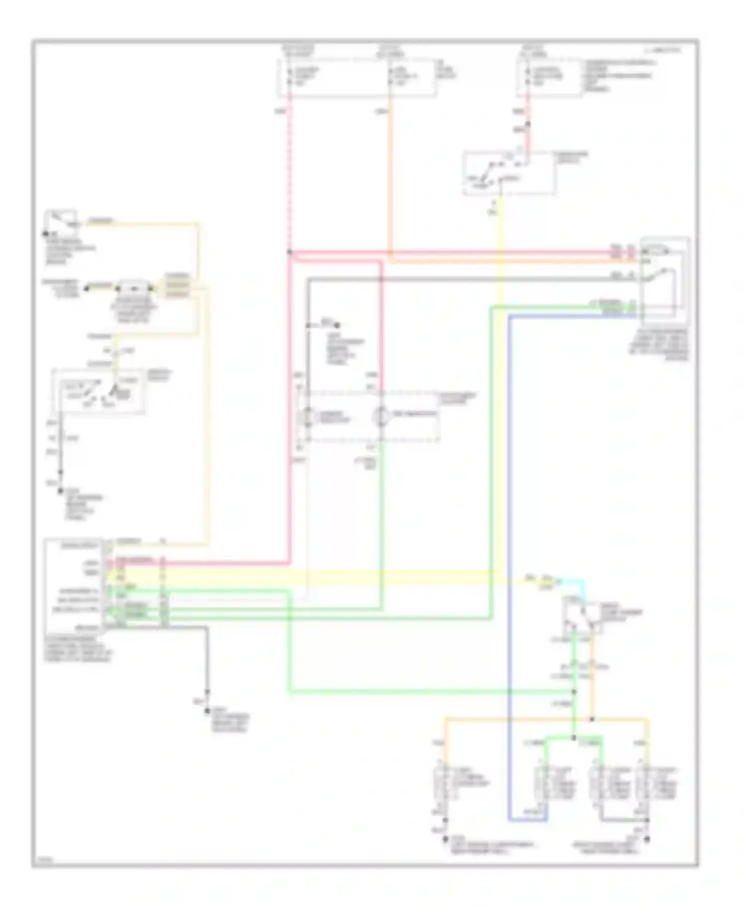 Rally G3500 GMC  (1985-1996): Headlight circuit, with drl & with composite headlamps