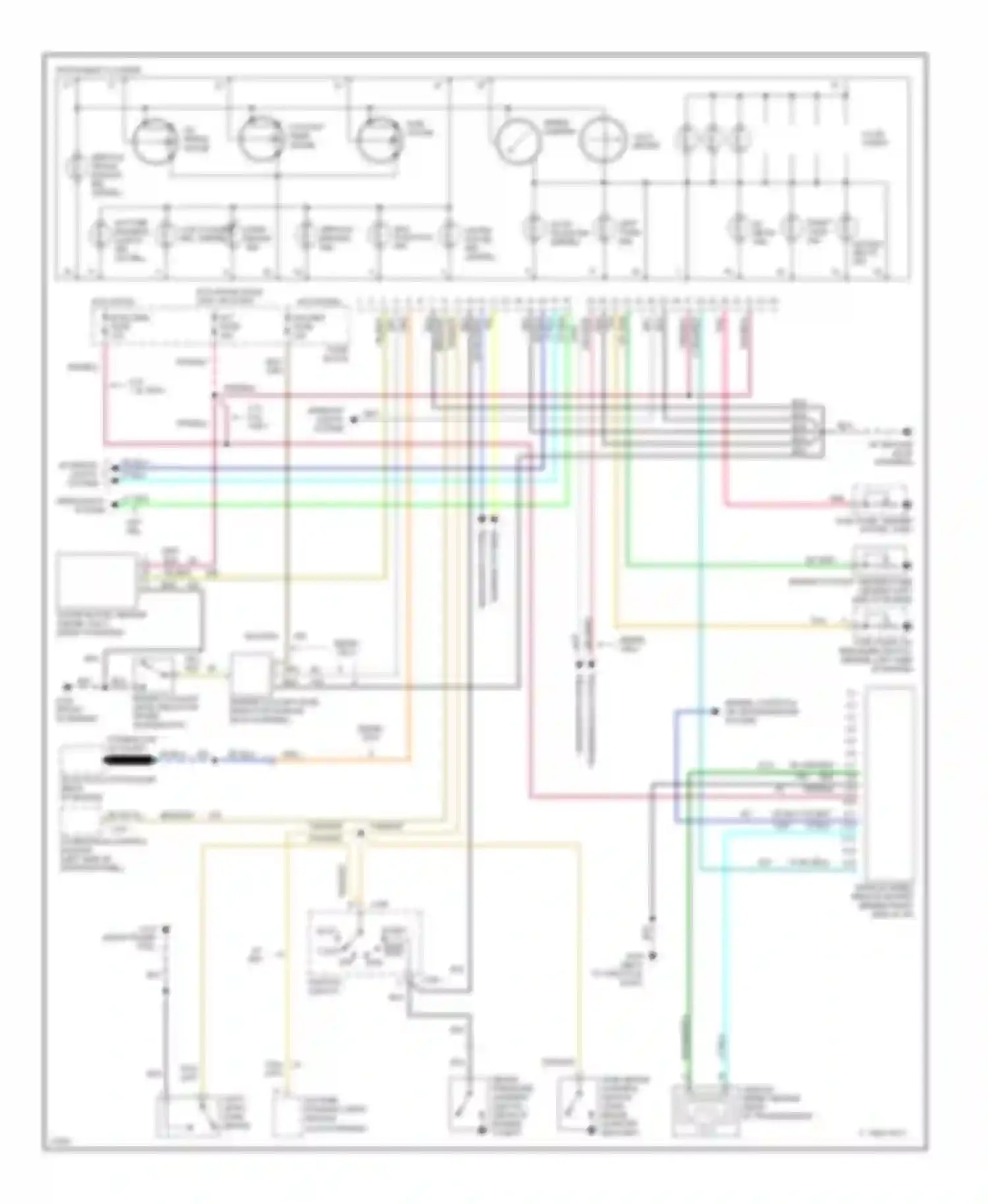 Rally G3500 GMC  (1985-1996): Instrument cluster circuit, commercial chassis