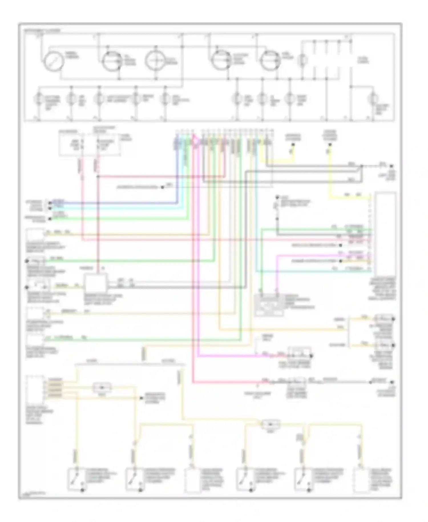 Rally G3500 GMC  (1985-1996): Instrument cluster circuit