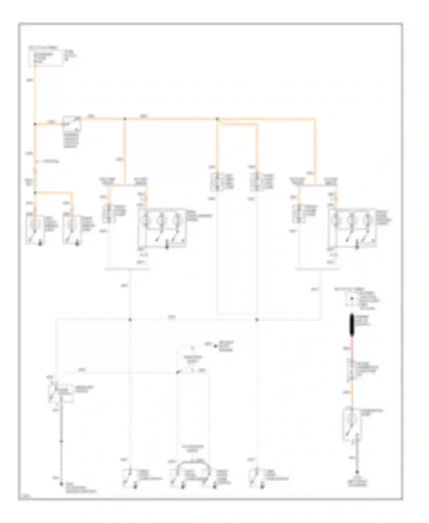 Rally G3500 GMC  (1985-1996): Courtesy lamps circuit, with auxiliary lighting