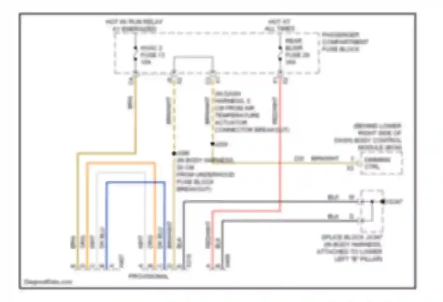 RV Cutaway G3500 GMC  (2012-2013): Rear a/c circuit, provisions