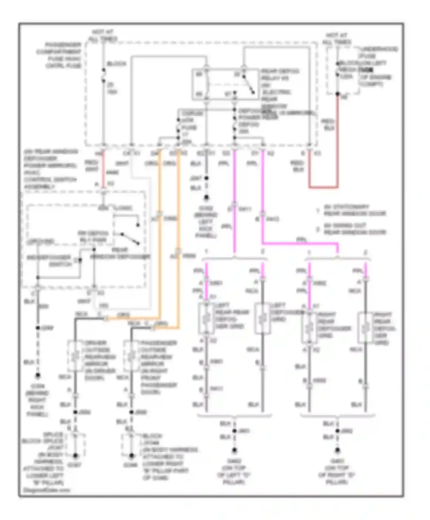 RV Cutaway G3500 GMC  (2012-2013): Defoggers circuit