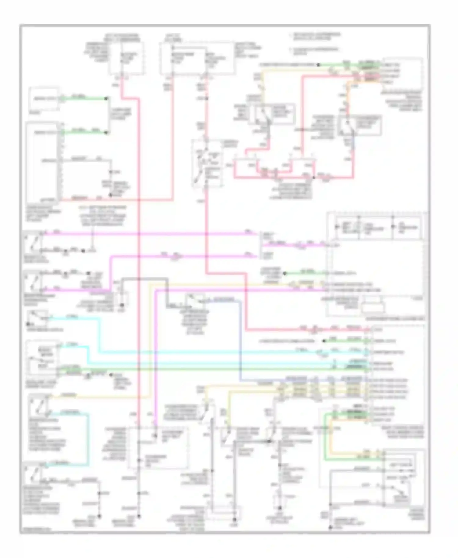 RV Cutaway G3500 GMC  (2012-2013): Warning systems circuit