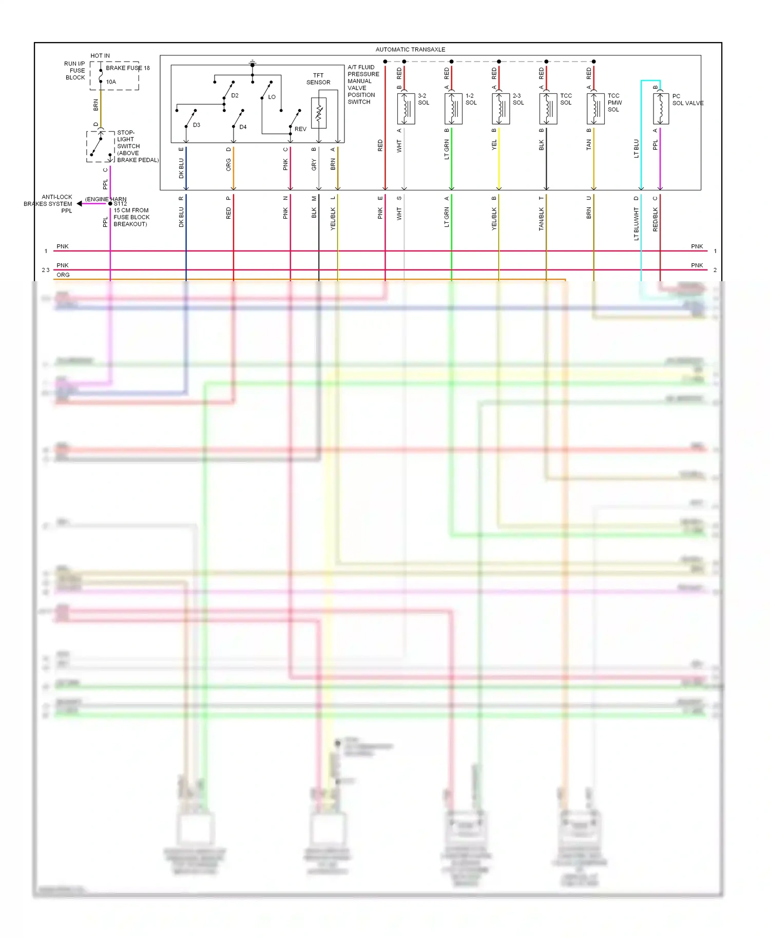 GMC Safari II (1994-2005) automatic transaxle wiring diagram  (1 of 1)