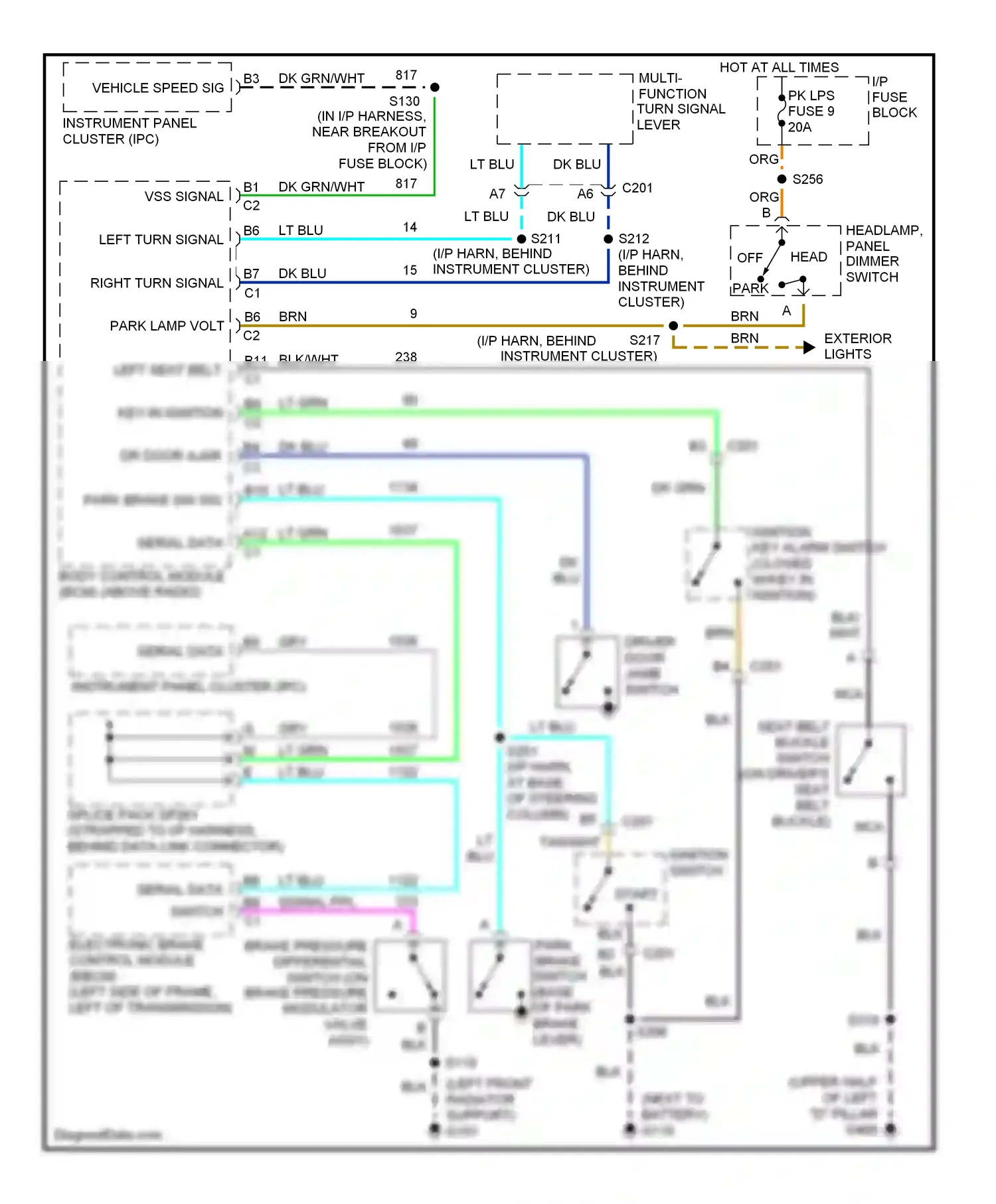 GMC Safari II (1994-2005) multi- function wiring diagram  (1 of 1)