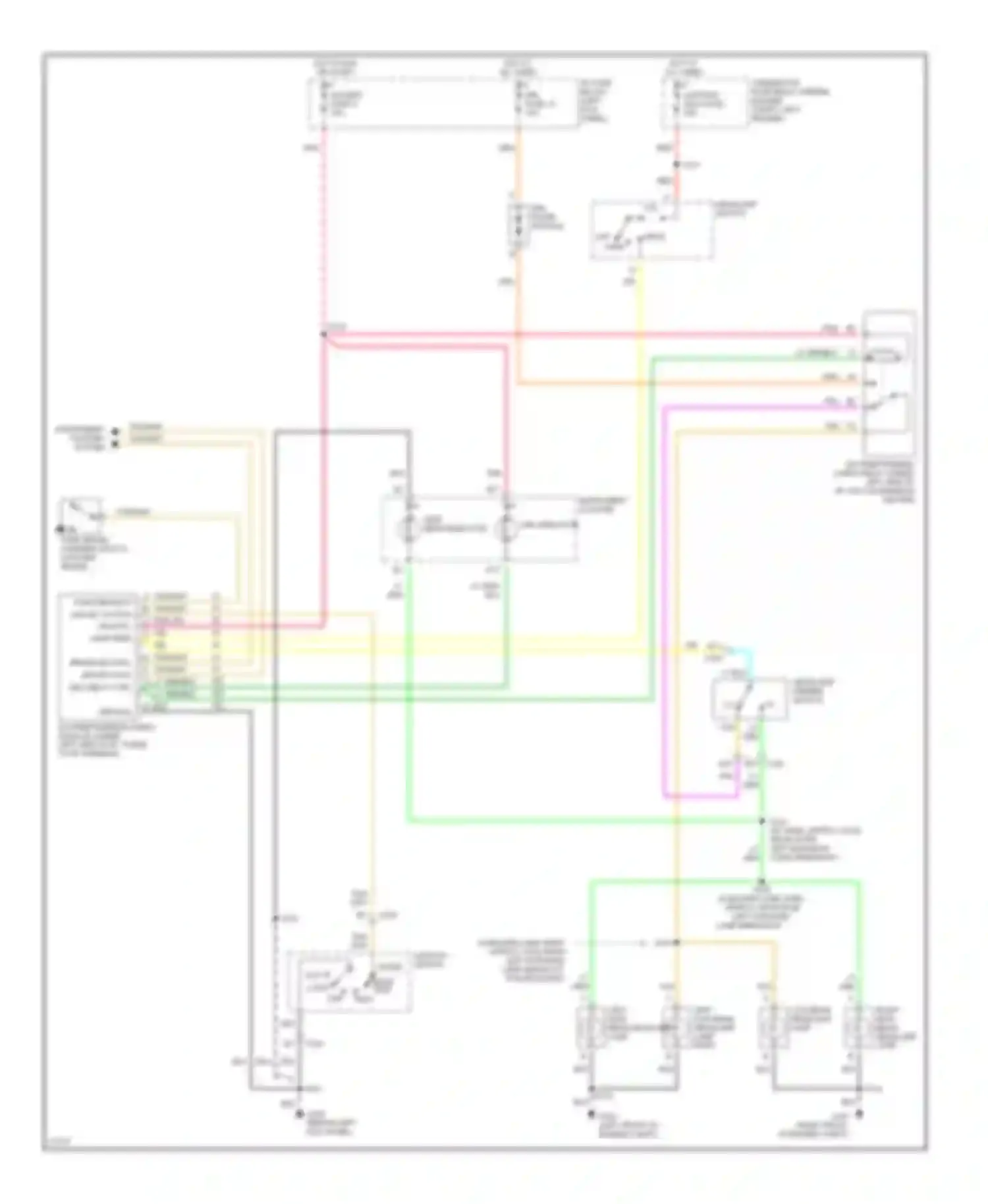 Savana Camper Special G3500 GMC  (1996-2011): Headlight circuit, with composite headlamps
