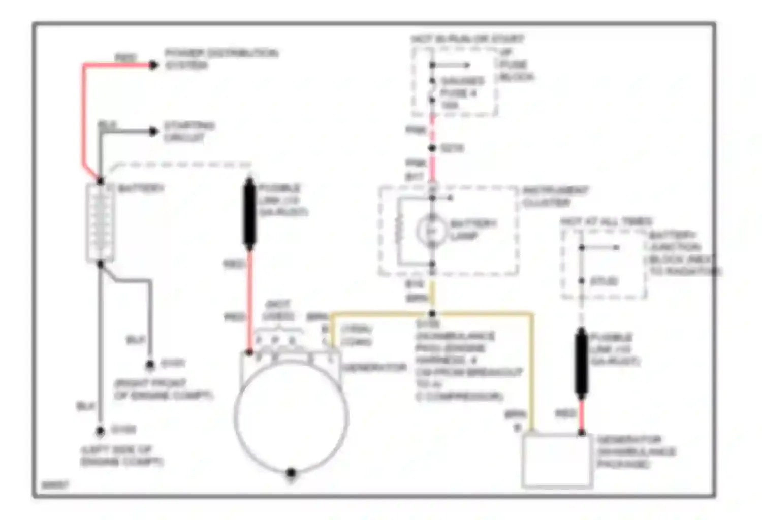 Savana Camper Special G3500 GMC  (1996-2011): 5.7l (vin r), charging circuit