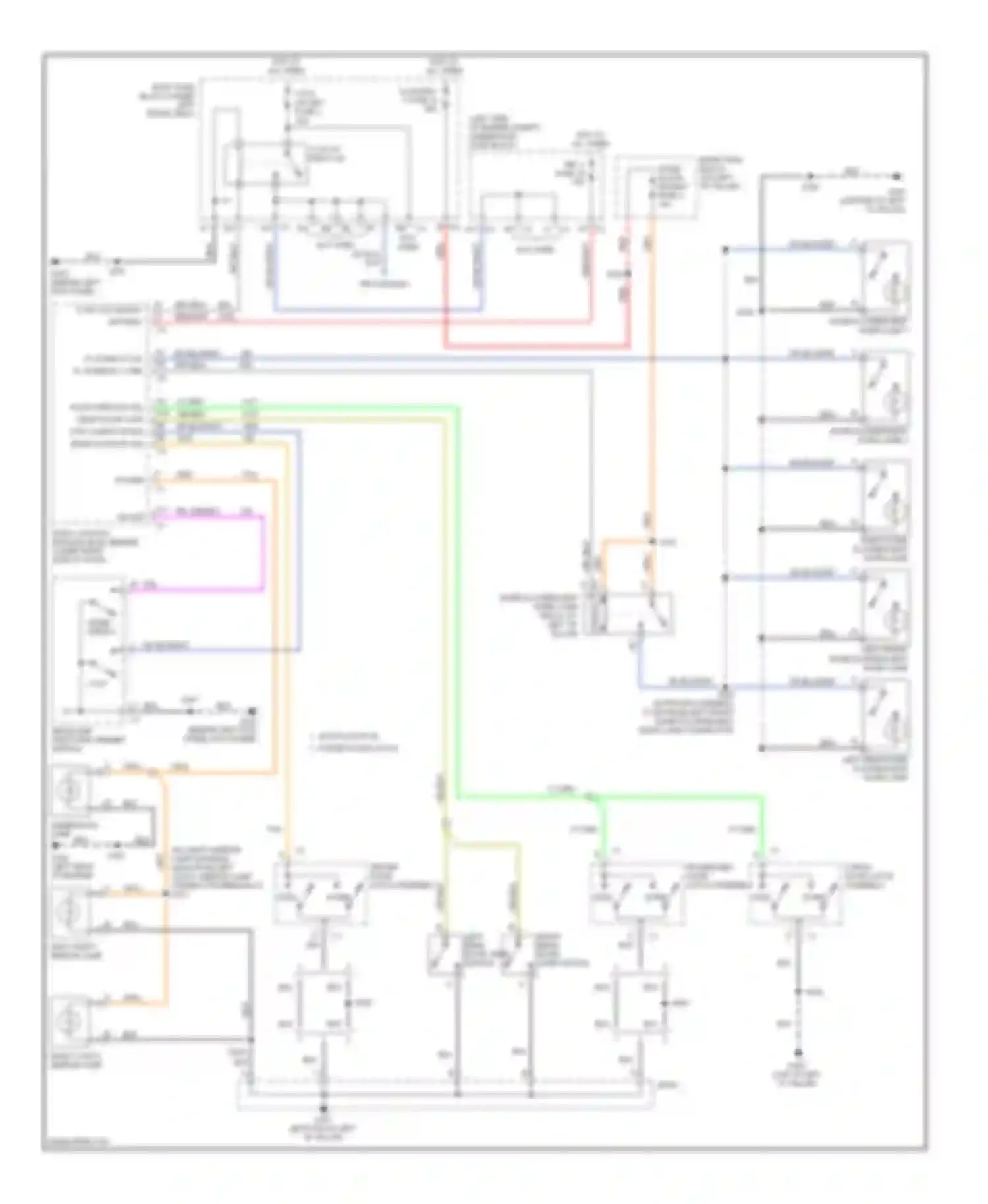 Savana G2500 GMC  (1996-2013): Courtesy lamps circuit, with upfitter package