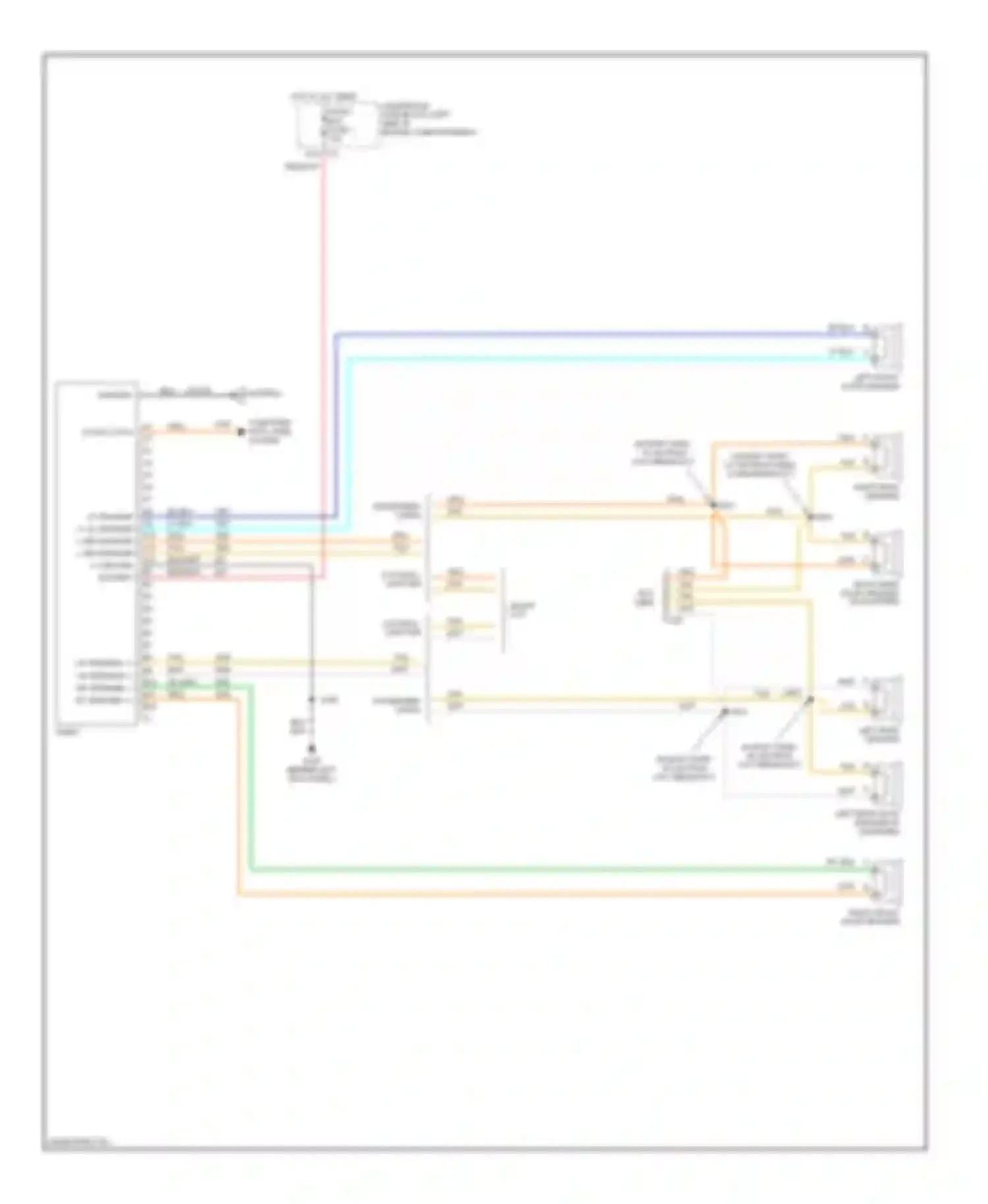 Savana G2500 GMC  (1996-2013): Radio circuit, without rear seat audio