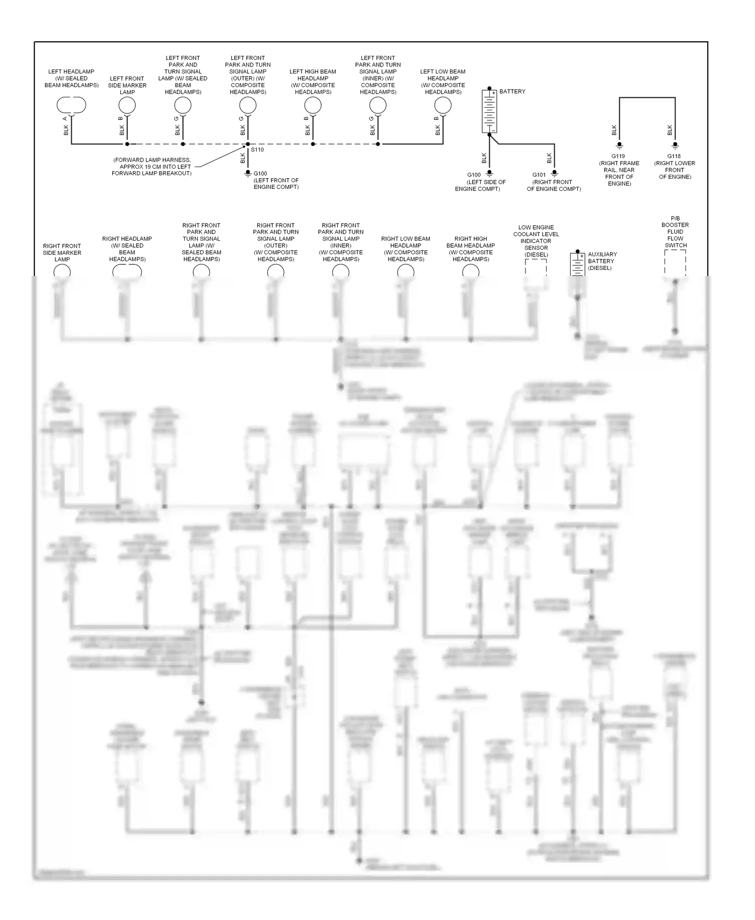 GMC Savana G3500  (1996-2013) multi-function alarm module wiring diagram  (1 of 2)