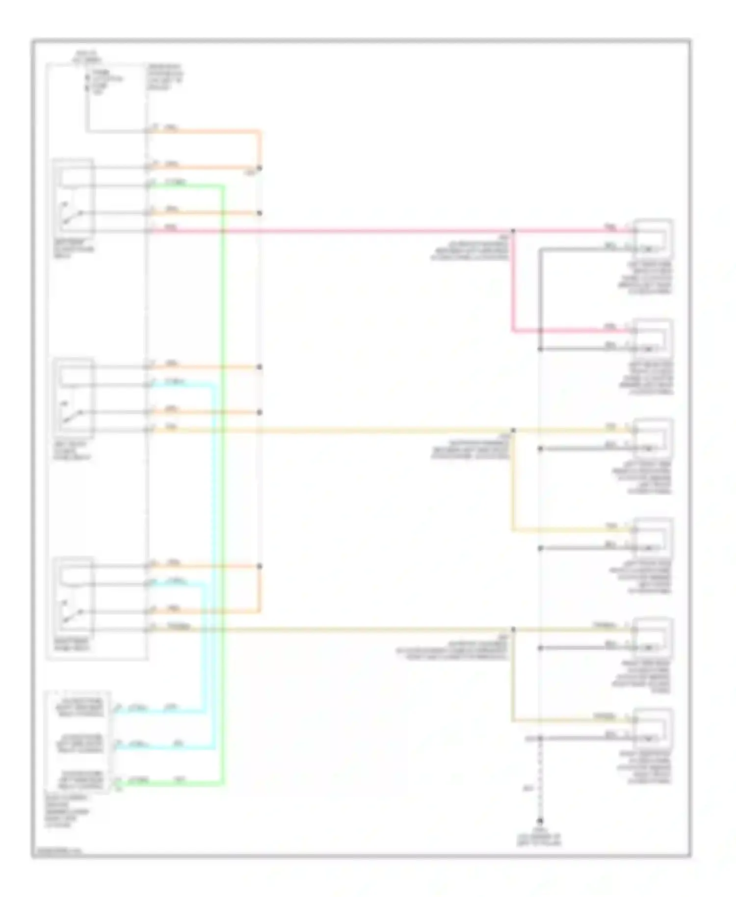 Wiring diagram left front side rear access panel actuator (behind left front for GMC Savana H1500  (2003-2013) (1 of 1)