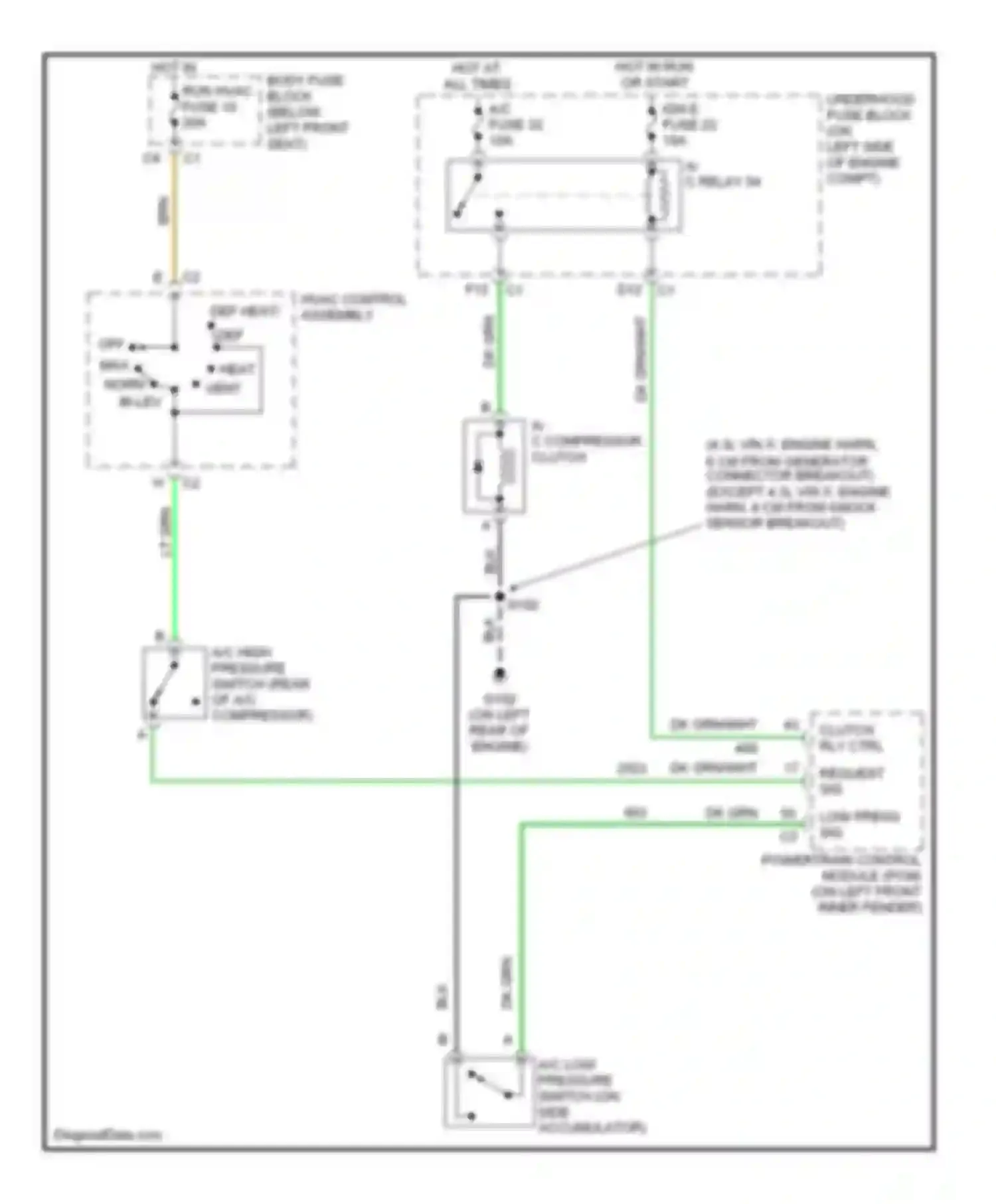 Savana H2500 GMC  (2003-2003): Compressor circuit