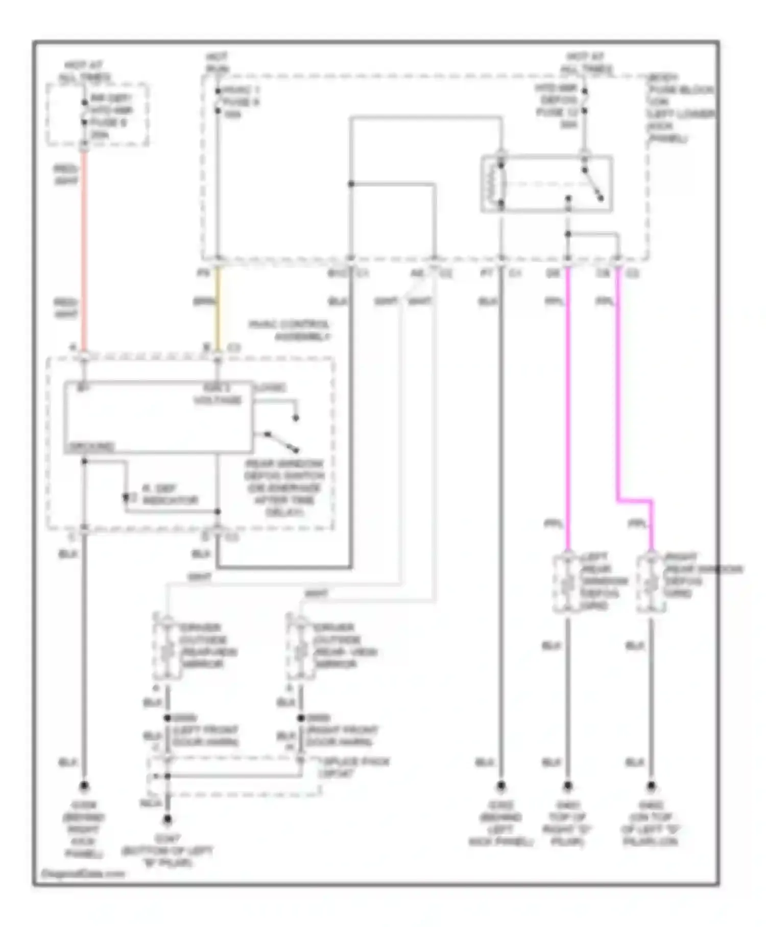 Savana H2500 GMC  (2003-2003): Defoggers circuit