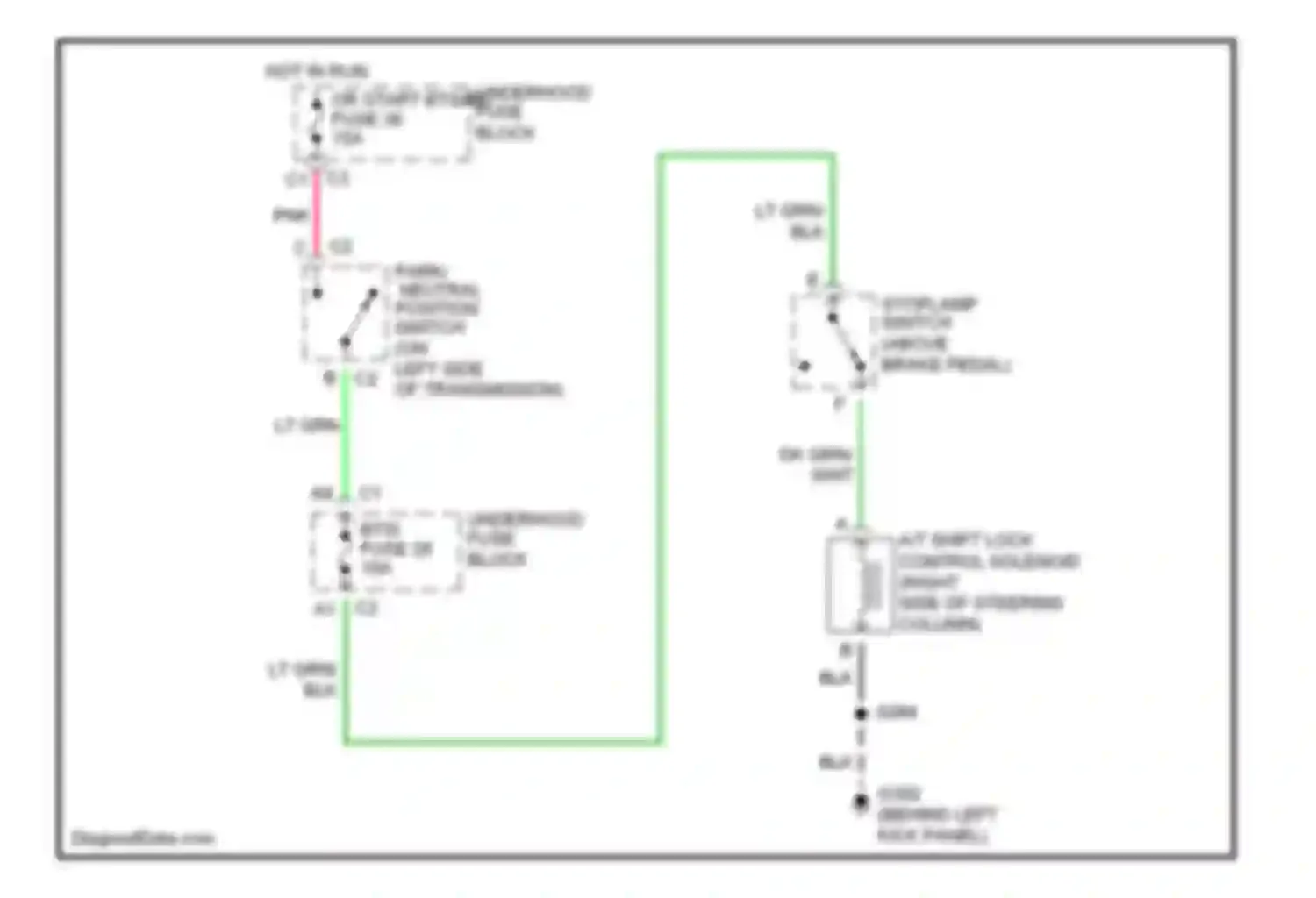 Savana H2500 GMC  (2003-2003): Shift interlock circuit