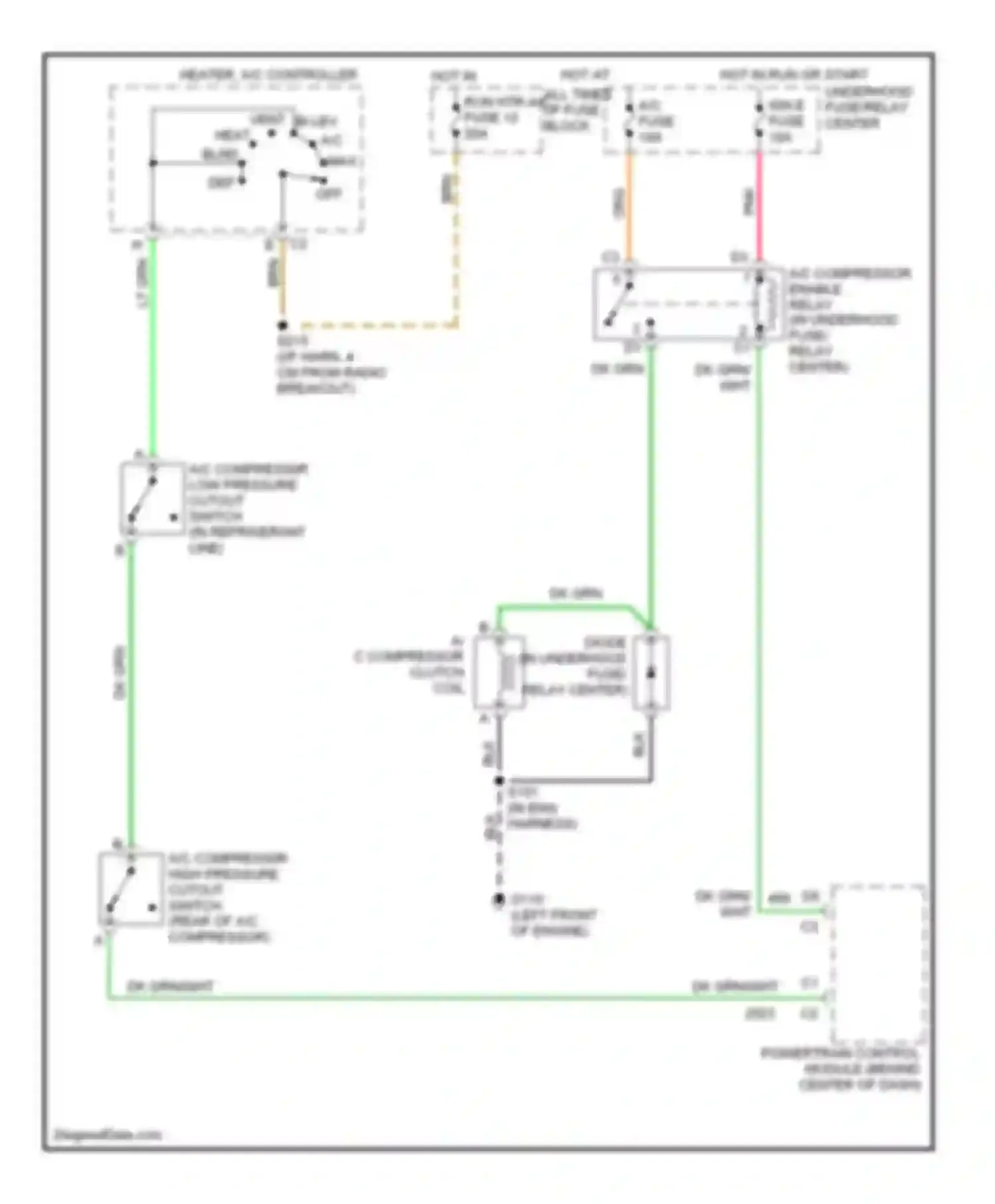 Savana Special G3500 GMC  (1996-2011): 6.5l vin f, compressor circuit
