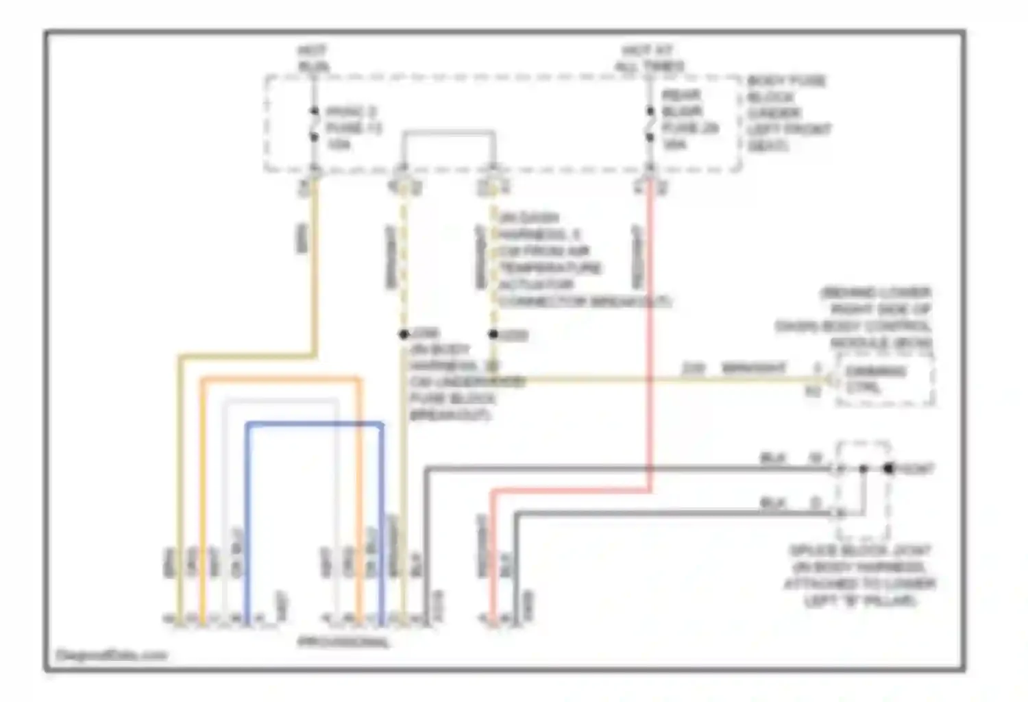 Savana Special G3500 GMC  (1996-2011): Rear a/c circuit, provisions
