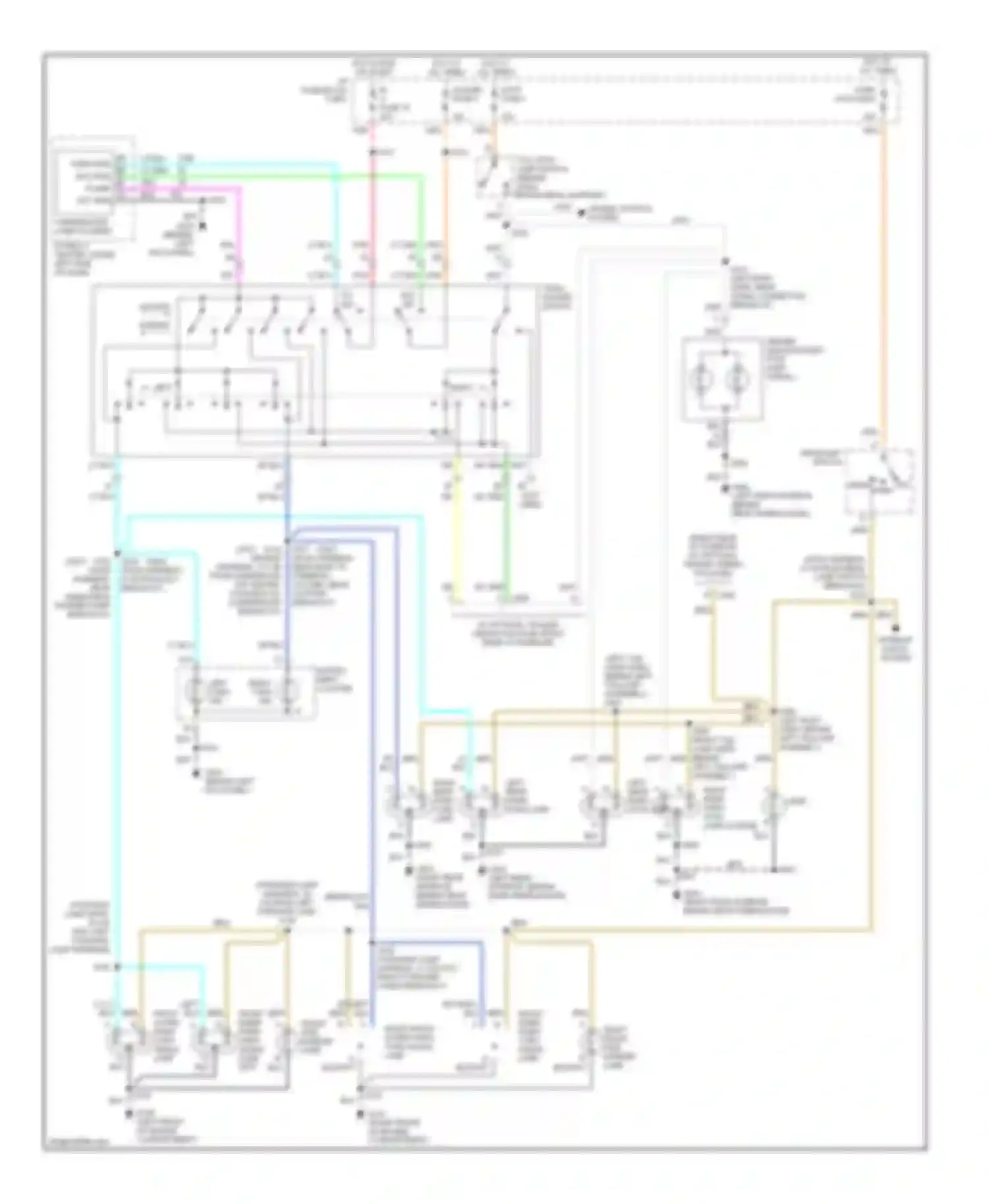 Savana Special G3500 GMC  (1996-2011): Exterior lamps circuit, with composite headlamps