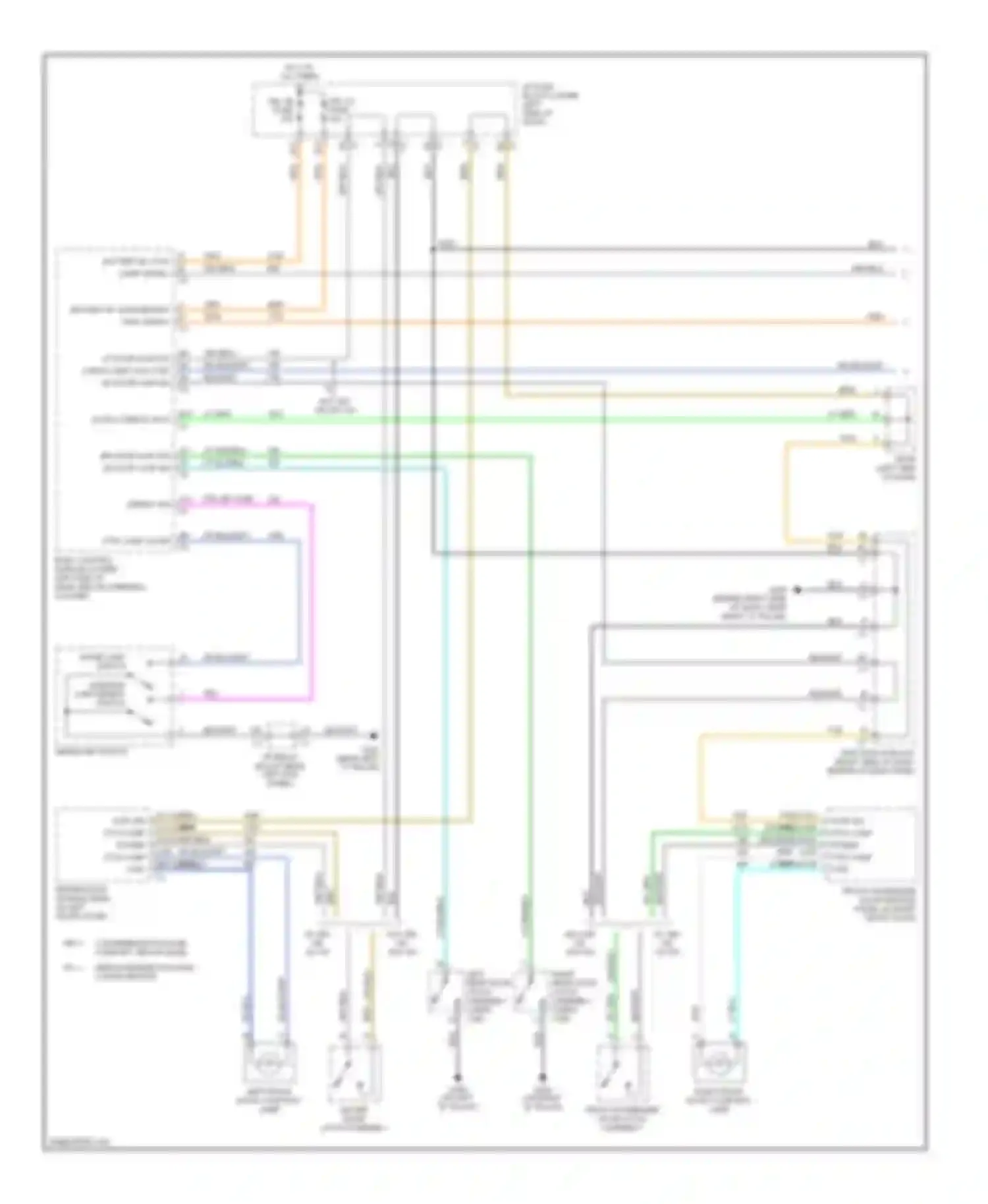 Sierra 1500 HD GMC  (2001-2006): Courtesy lamps circuit (1 of 2)