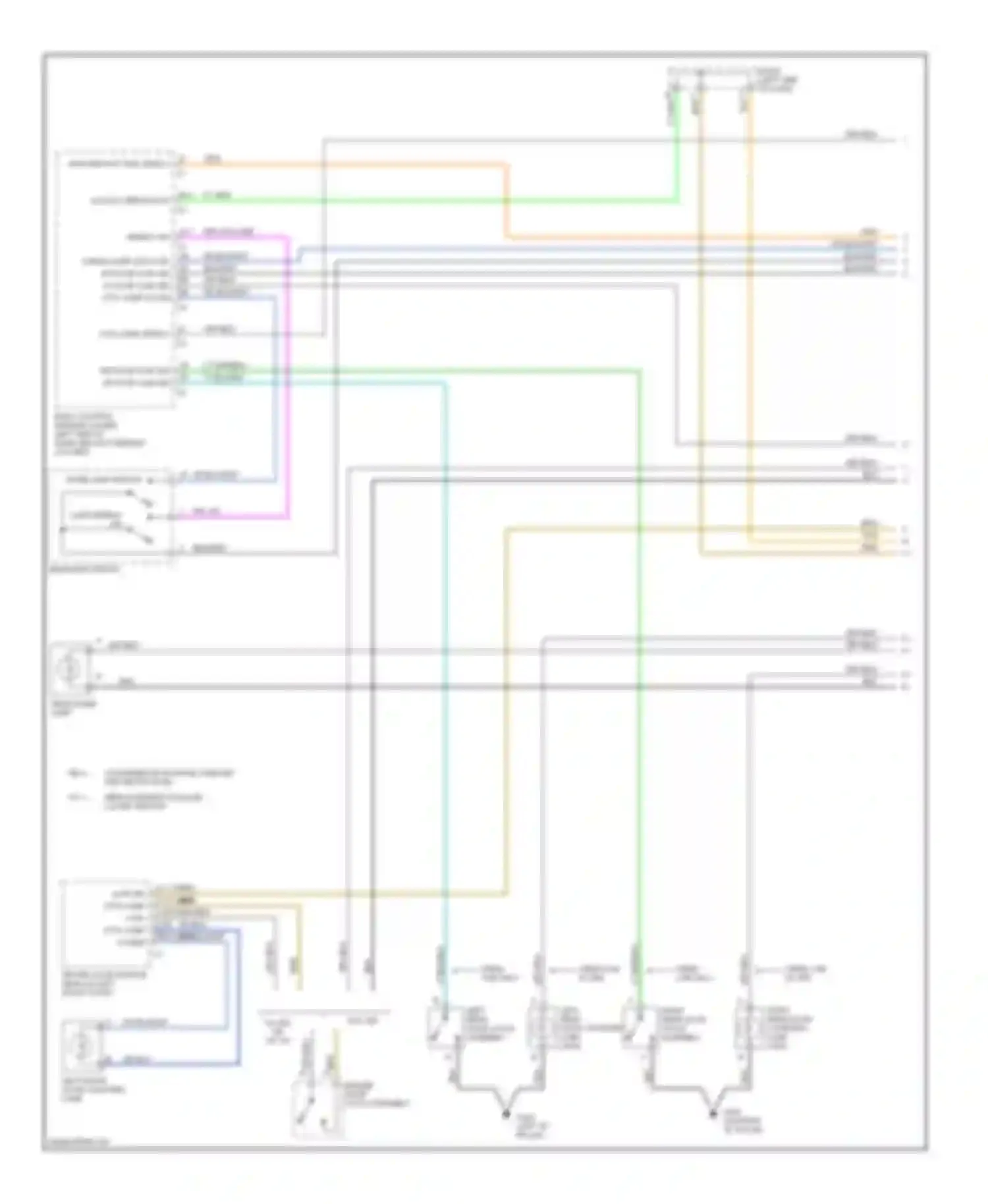 Sierra 1500 HD GMC  (2001-2006): Courtesy lamps circuit (1 of 3)