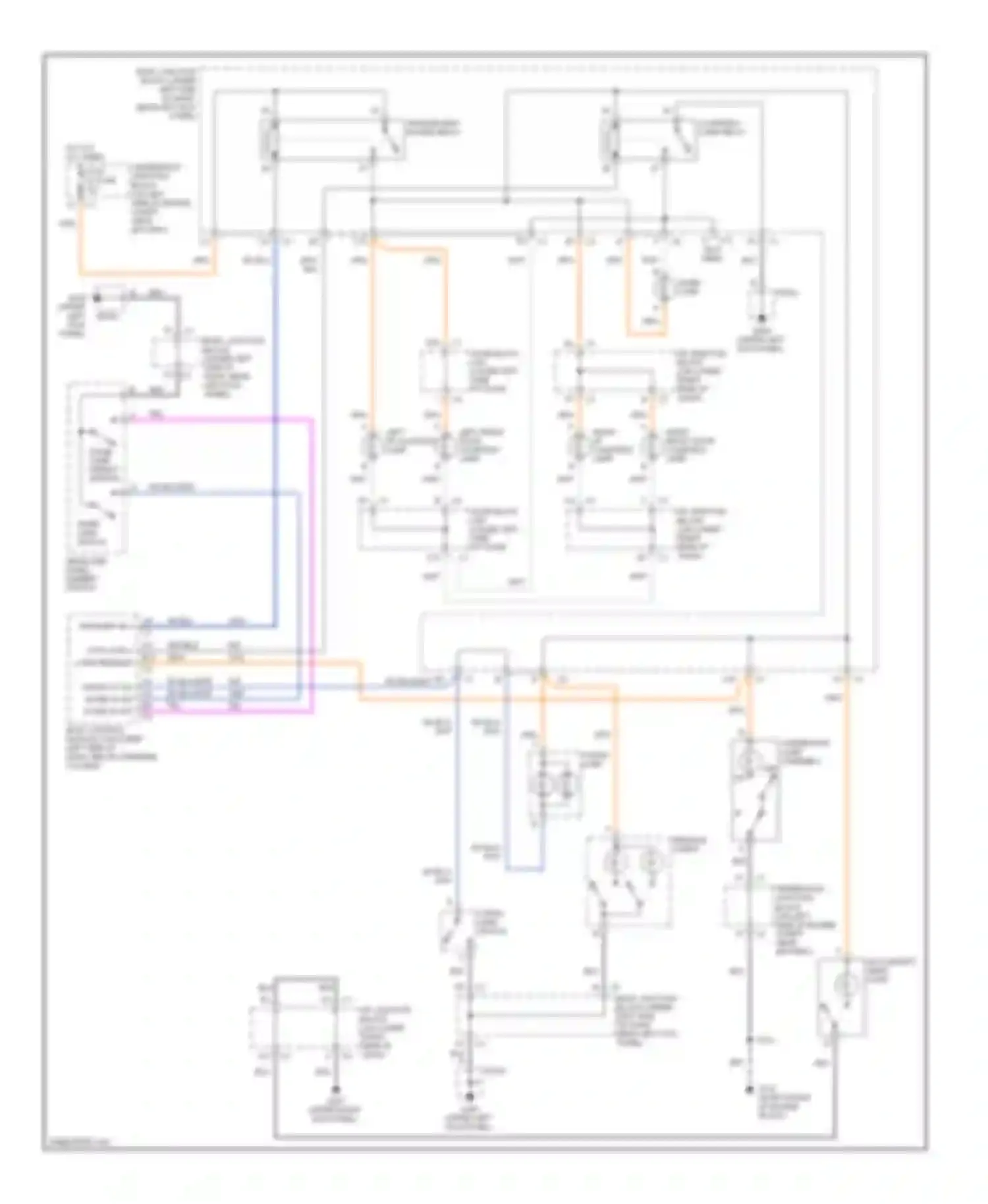 Sierra 1500 HD GMC  (2001-2006): Courtesy lamps circuit, up level