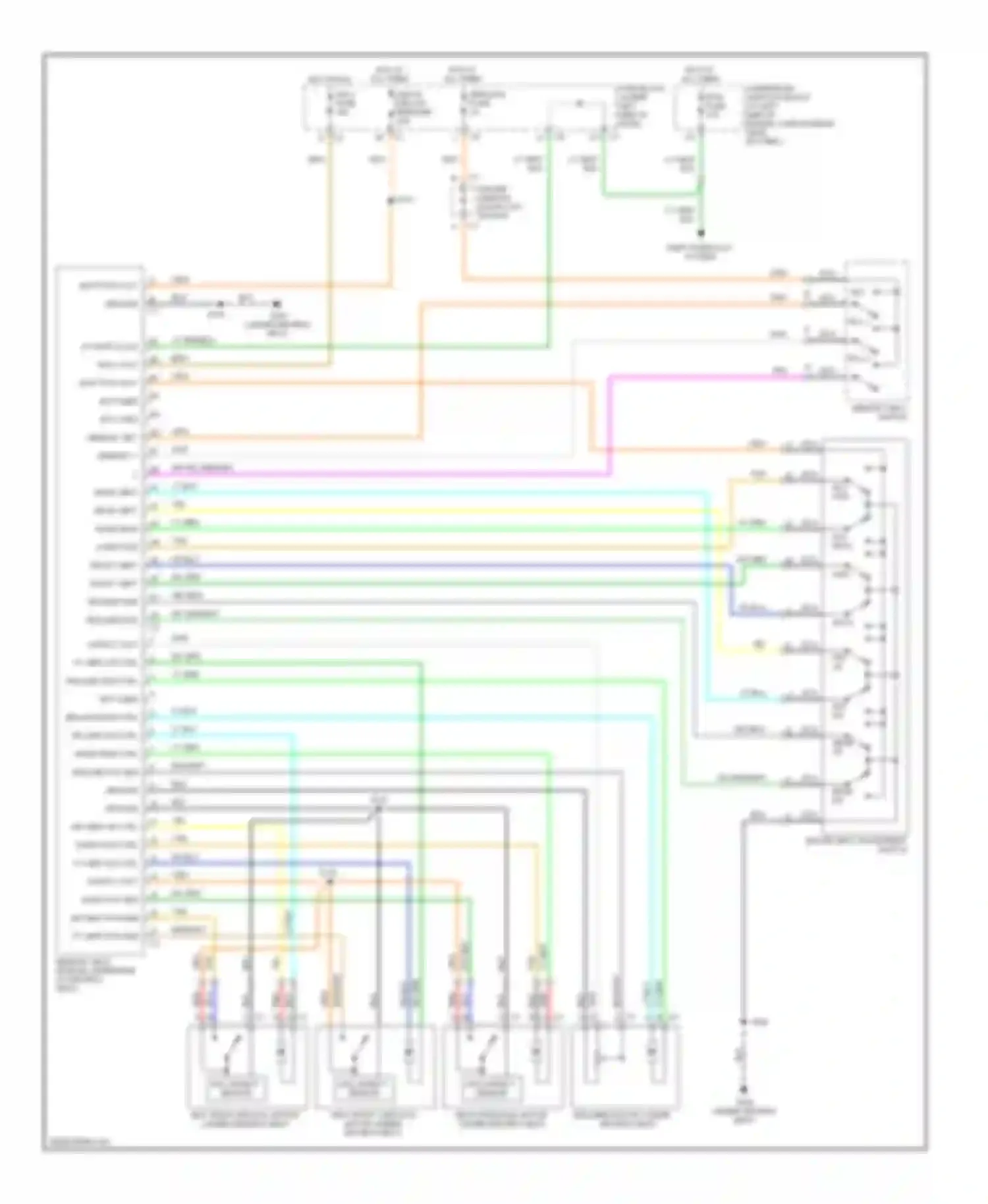 Wiring diagram memory 1 sw ppl memory 2 sw for GMC Sierra 1500 HD  (2001-2006) (1 of 2)