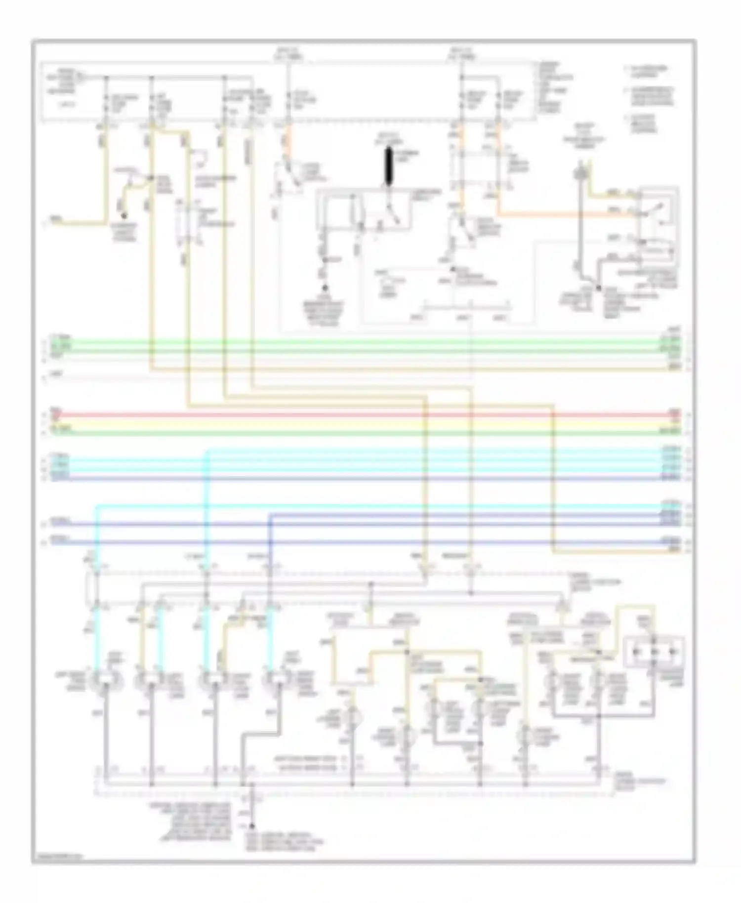 Wiring diagram right i/p fuse block for GMC Sierra 1500 HD  (2001-2006) (1 of 4)
