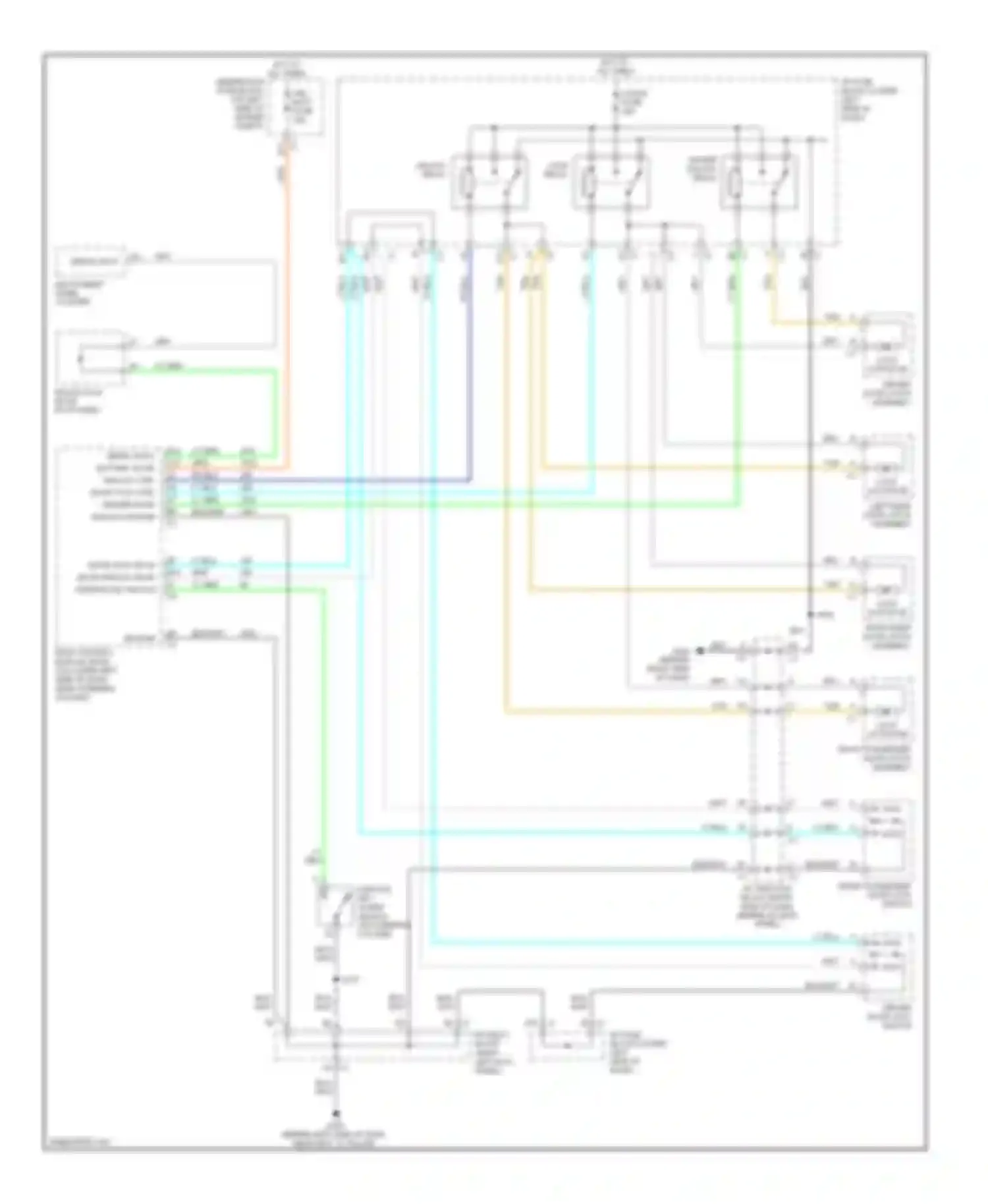 Wiring diagram serial data battery door unlock ctrl door lock ctrl driver door unlock ground for GMC Sierra 1500 HD  (2001-2006) (1 of 1)