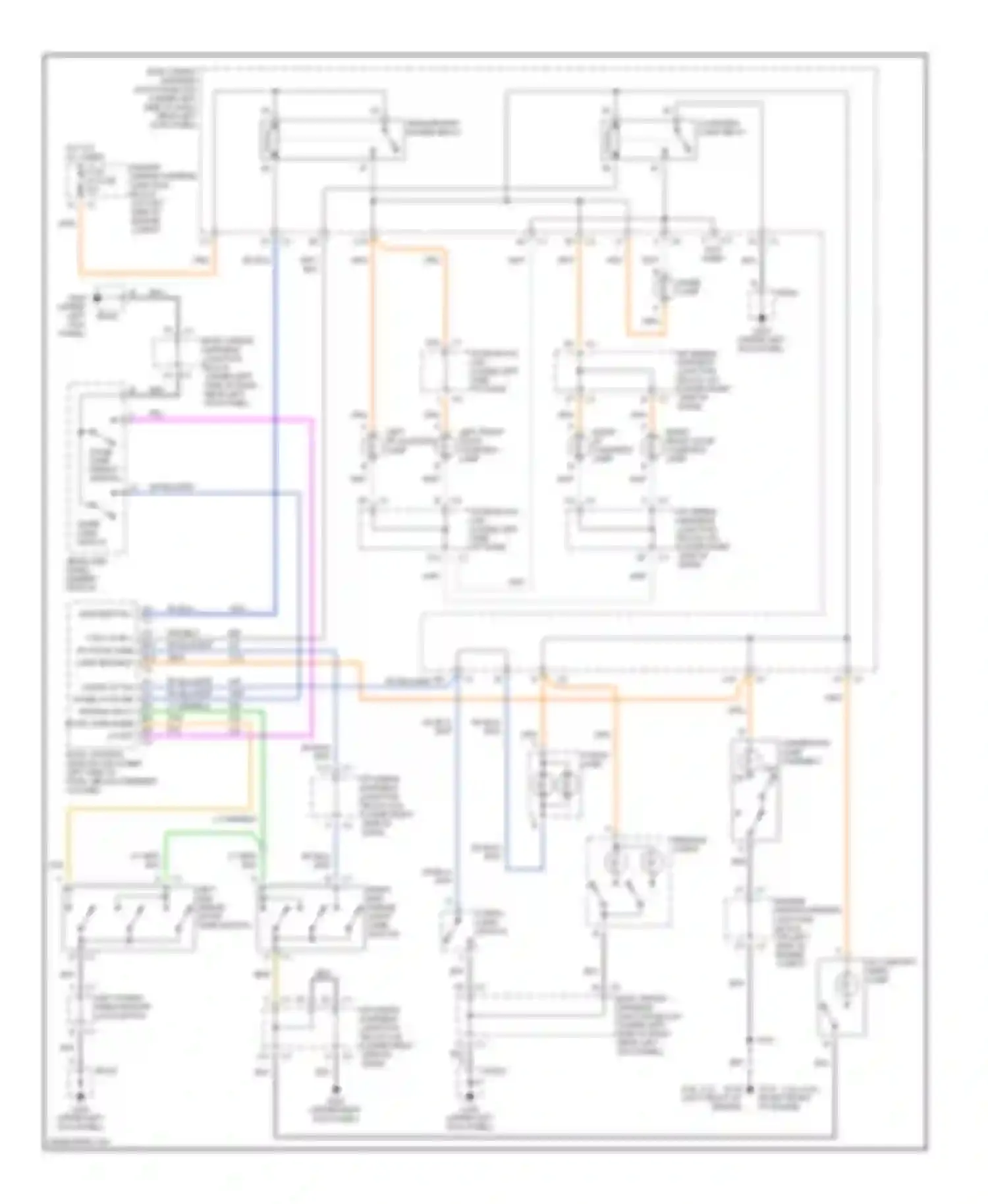 Sierra 1500 GMC  (2000-2012): Courtesy lamps circuit, up level