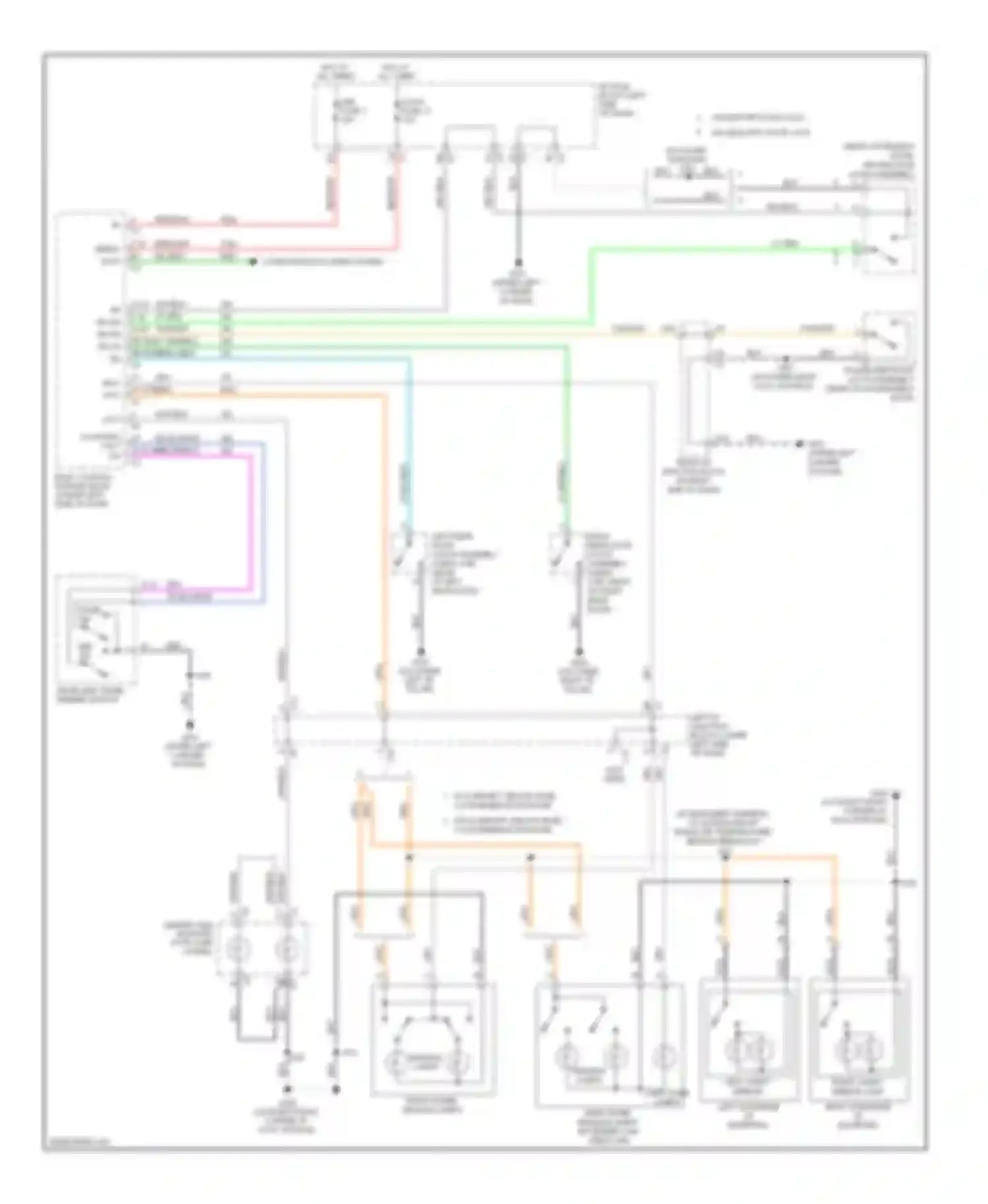 Sierra 1500 GMC  (2000-2012): Courtesy lamps circuit, without an3/dl3