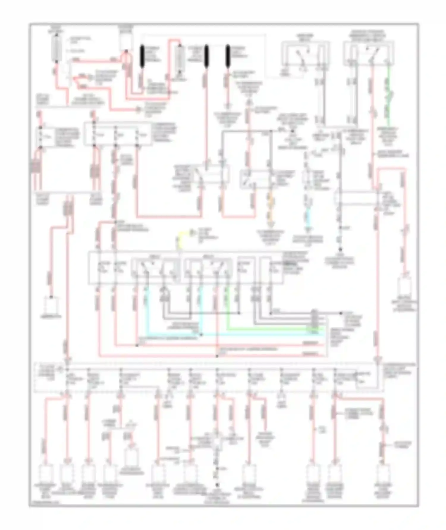 Sierra 1500 GMC  (2000-2012): Power distribution circuit (1 of 7)