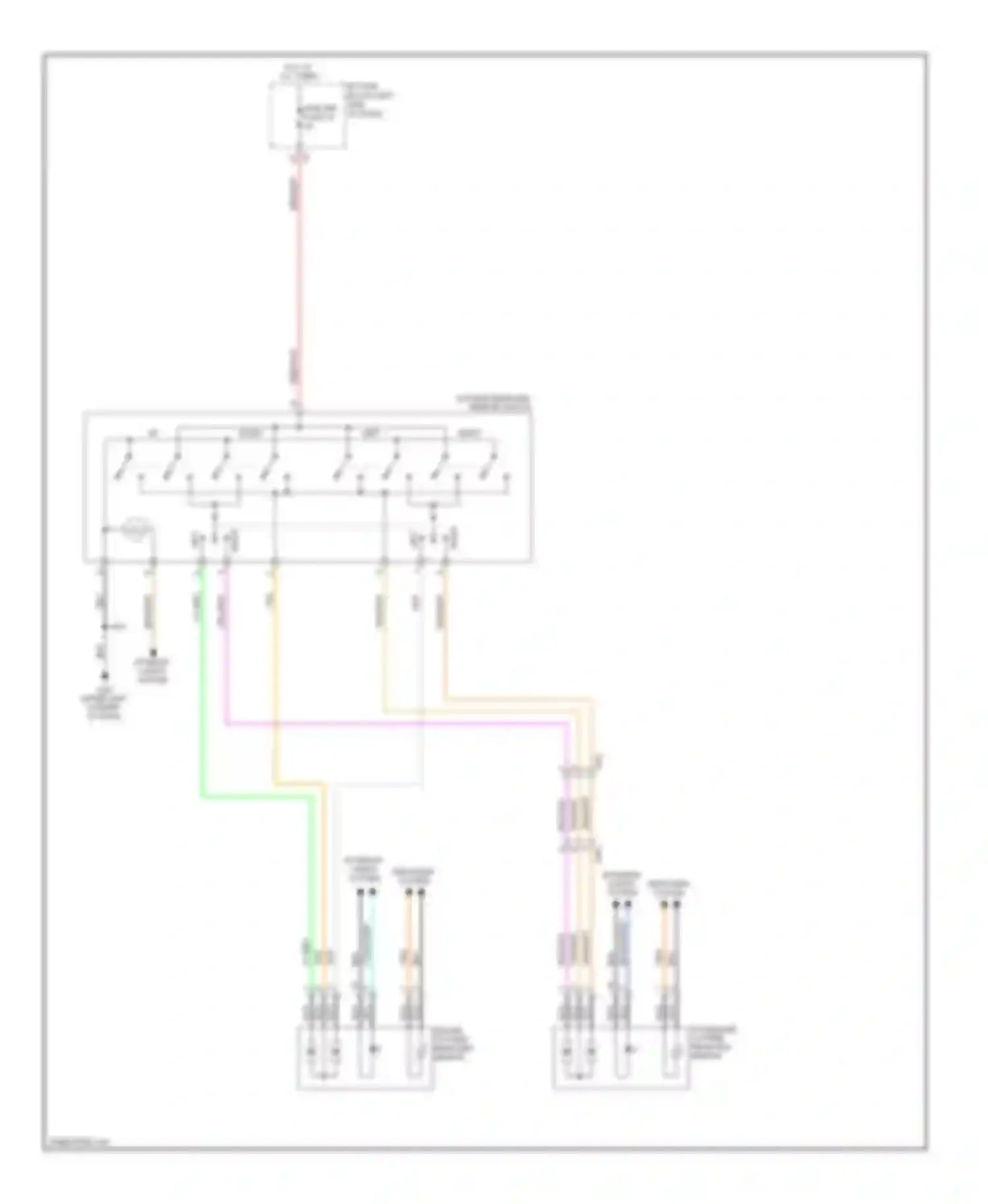 Sierra 1500 GMC  (2000-2012): Power mirrors circuit, without power folding mirror