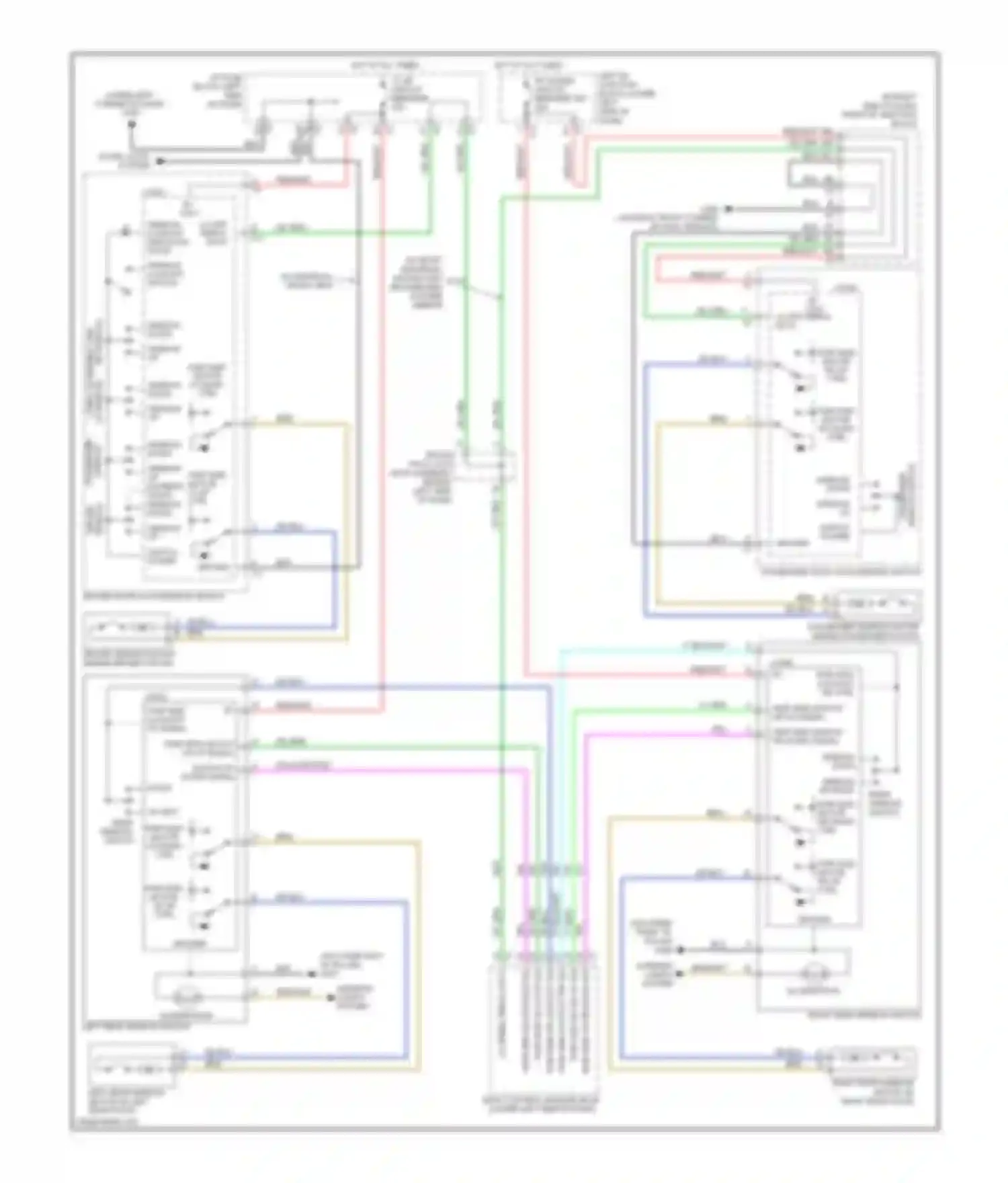 Sierra 1500 GMC  (2000-2012): Power windows circuit, with an3/dl3